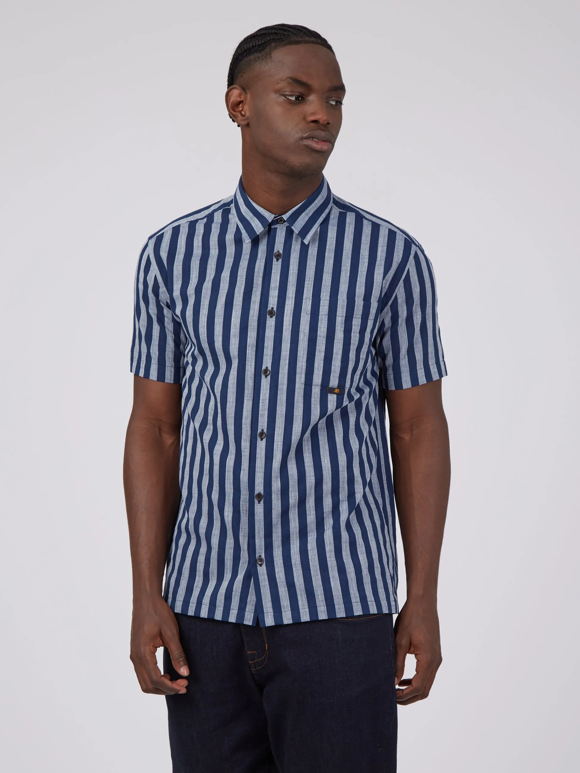 B by Ben Sherman Oxford Candy Stripe Short Sleeve Shirt sold by Ben Sherman