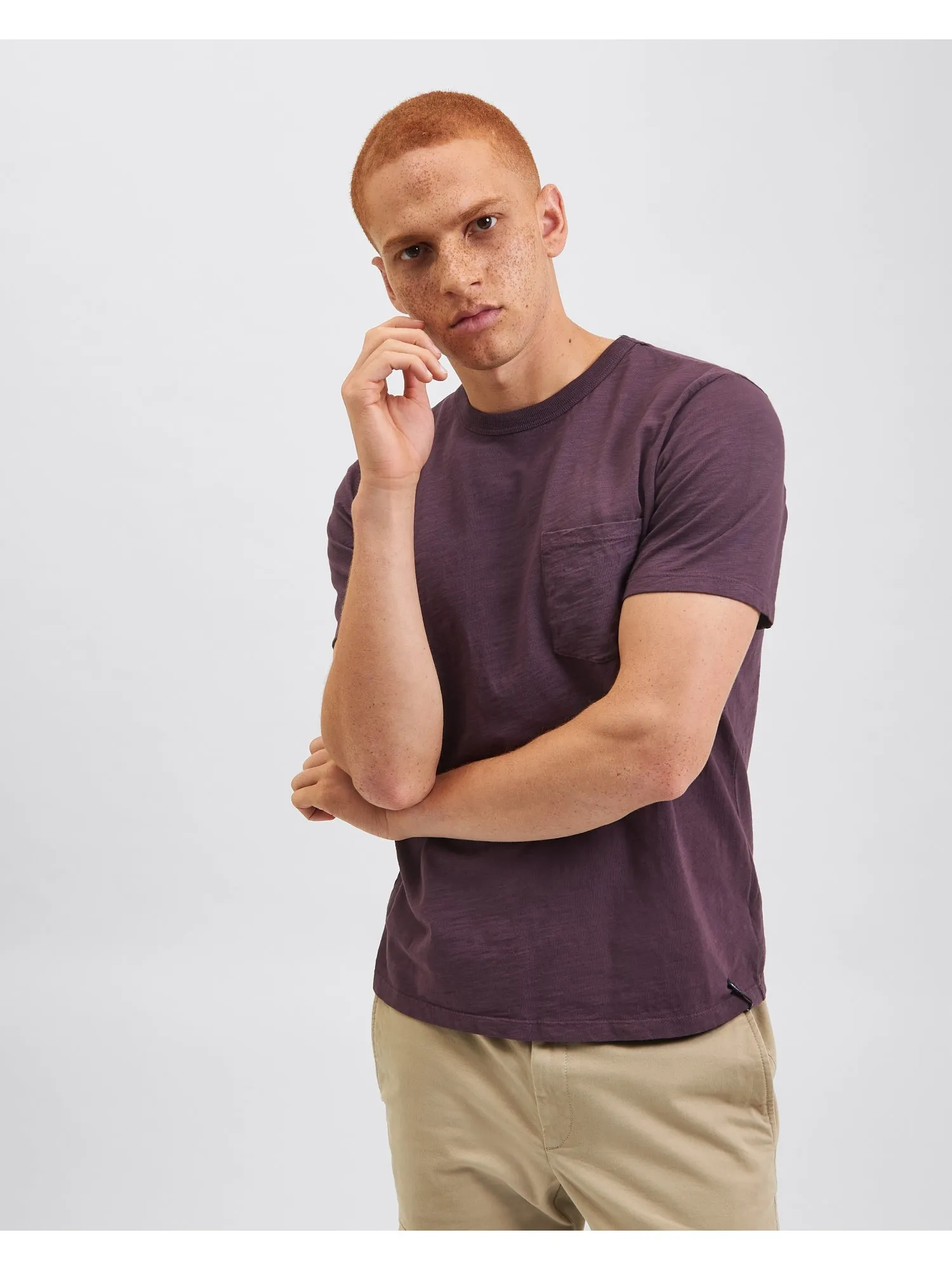 Garment Dye Beatnik T-Shirt - Merlot sold by Ben Sherman product image thumbnail 2