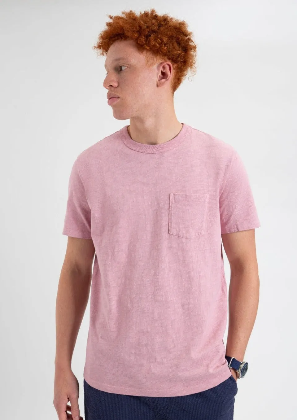 Garment Dye Beatnik T-Shirt - Pink sold by Ben Sherman