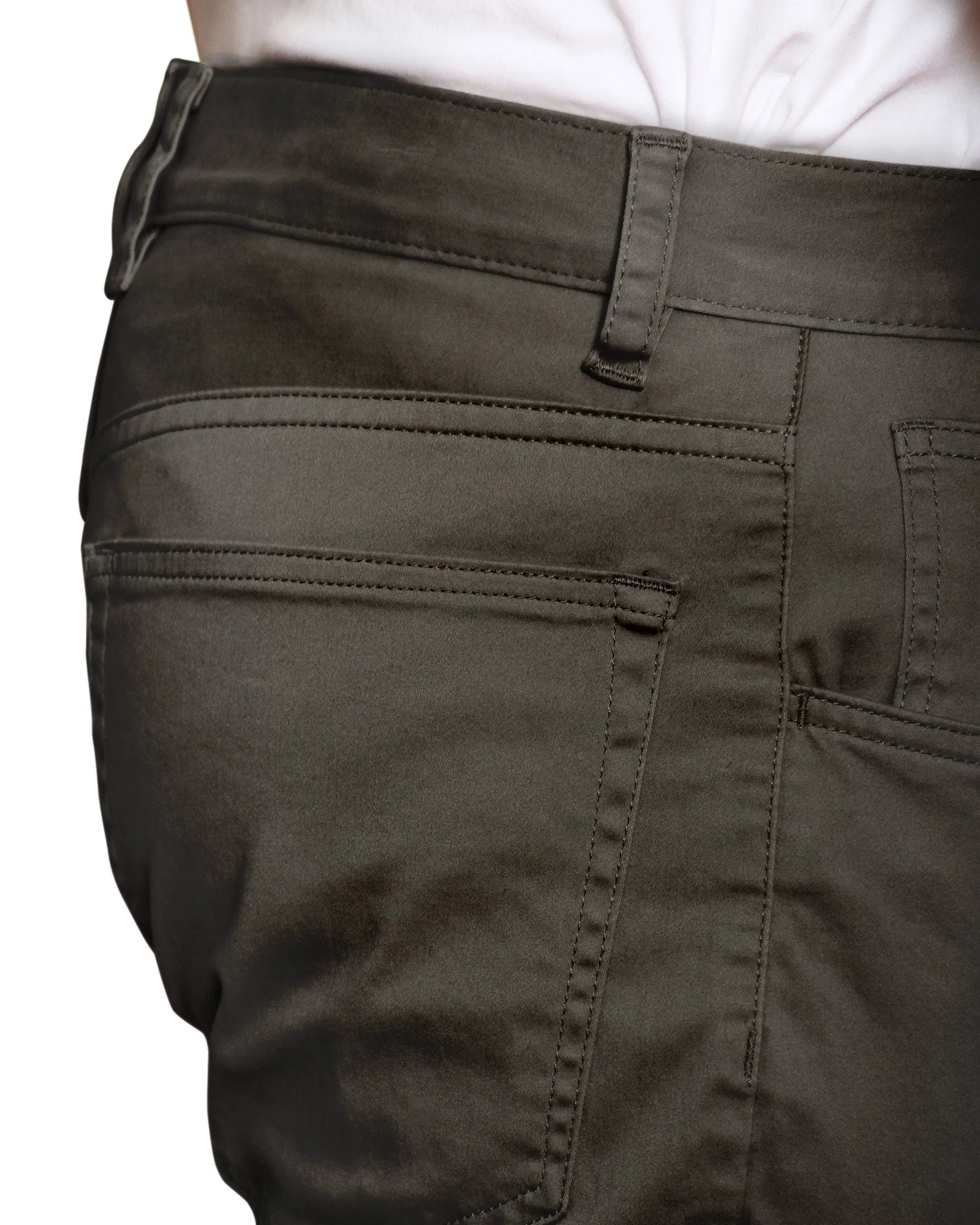 Stretch Sateen Five-Pocket Pant - Moss sold by Ben Sherman product image thumbnail 4