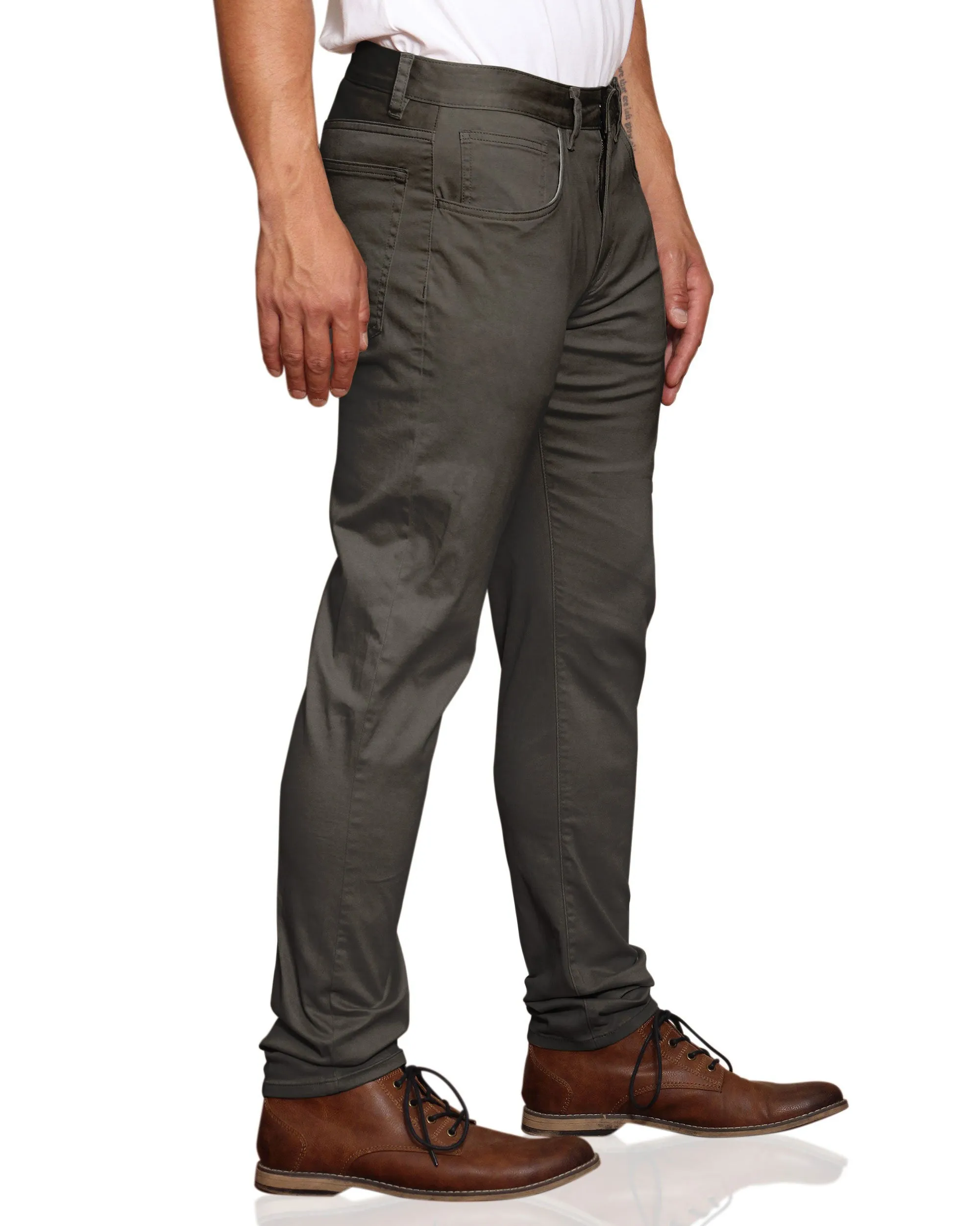 Stretch Sateen Five-Pocket Pant - Moss sold by Ben Sherman product image thumbnail 2