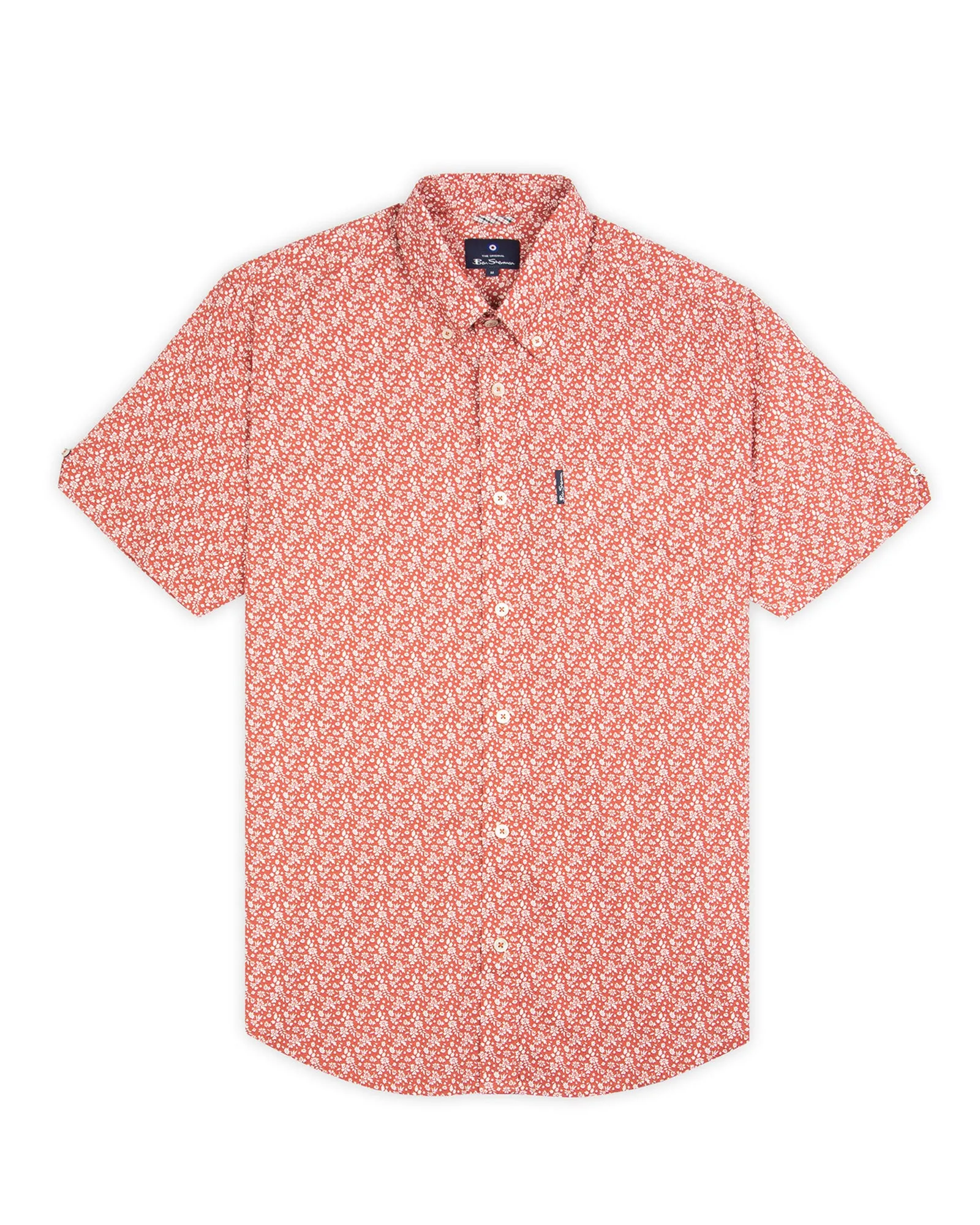 Short-Sleeve Floral Print Shirt - Terracota sold by Ben Sherman product image thumbnail 4