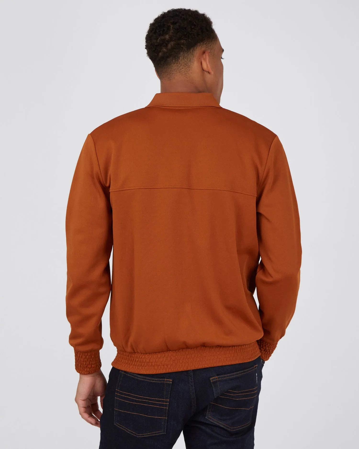 B by Ben Sherman Polo-Collar Zip-Through Jacket - Caramel sold by Ben Sherman product image thumbnail 3