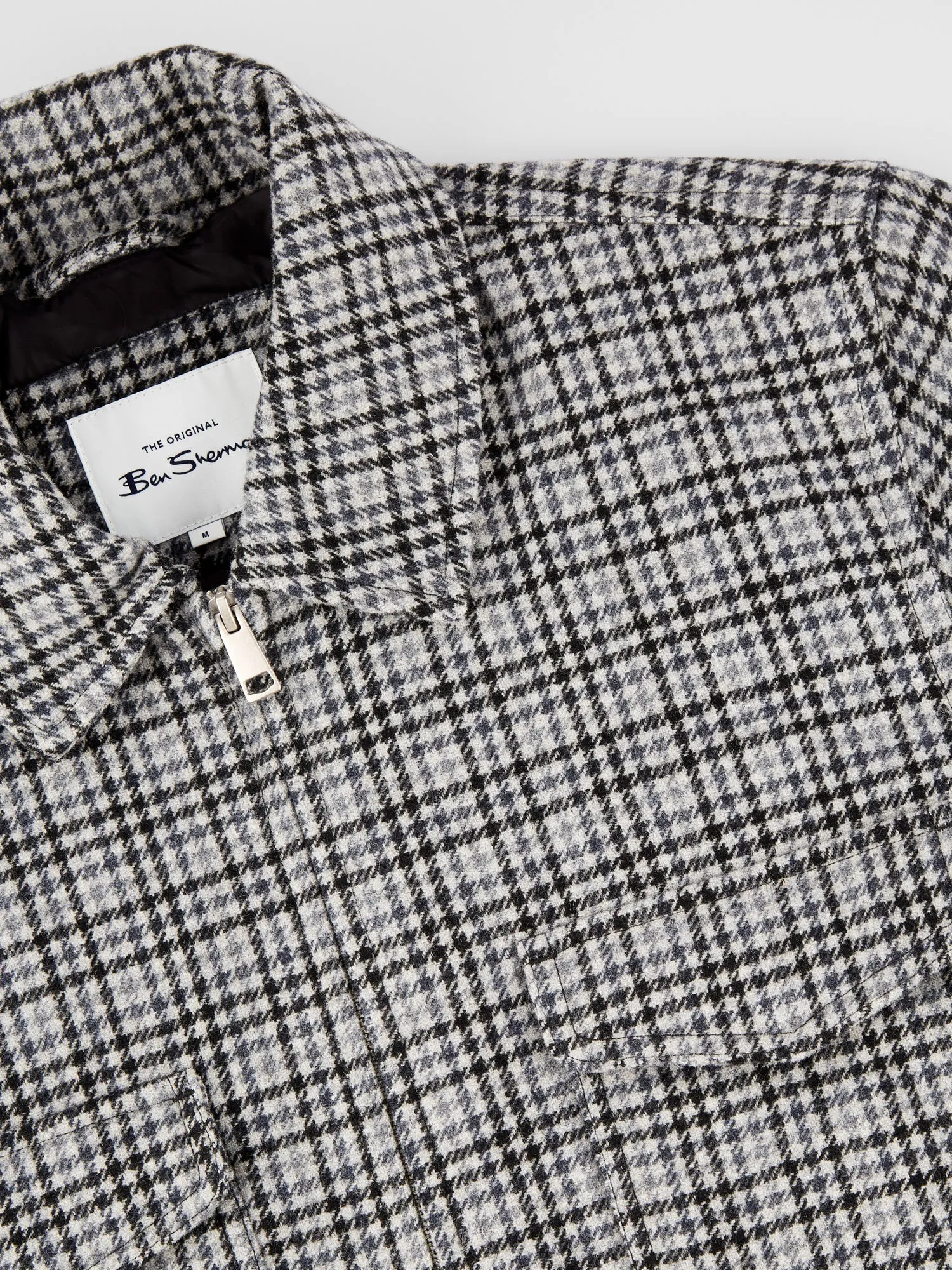 Monochromatic Check Print Jacket - Steel sold by Ben Sherman product image thumbnail 5