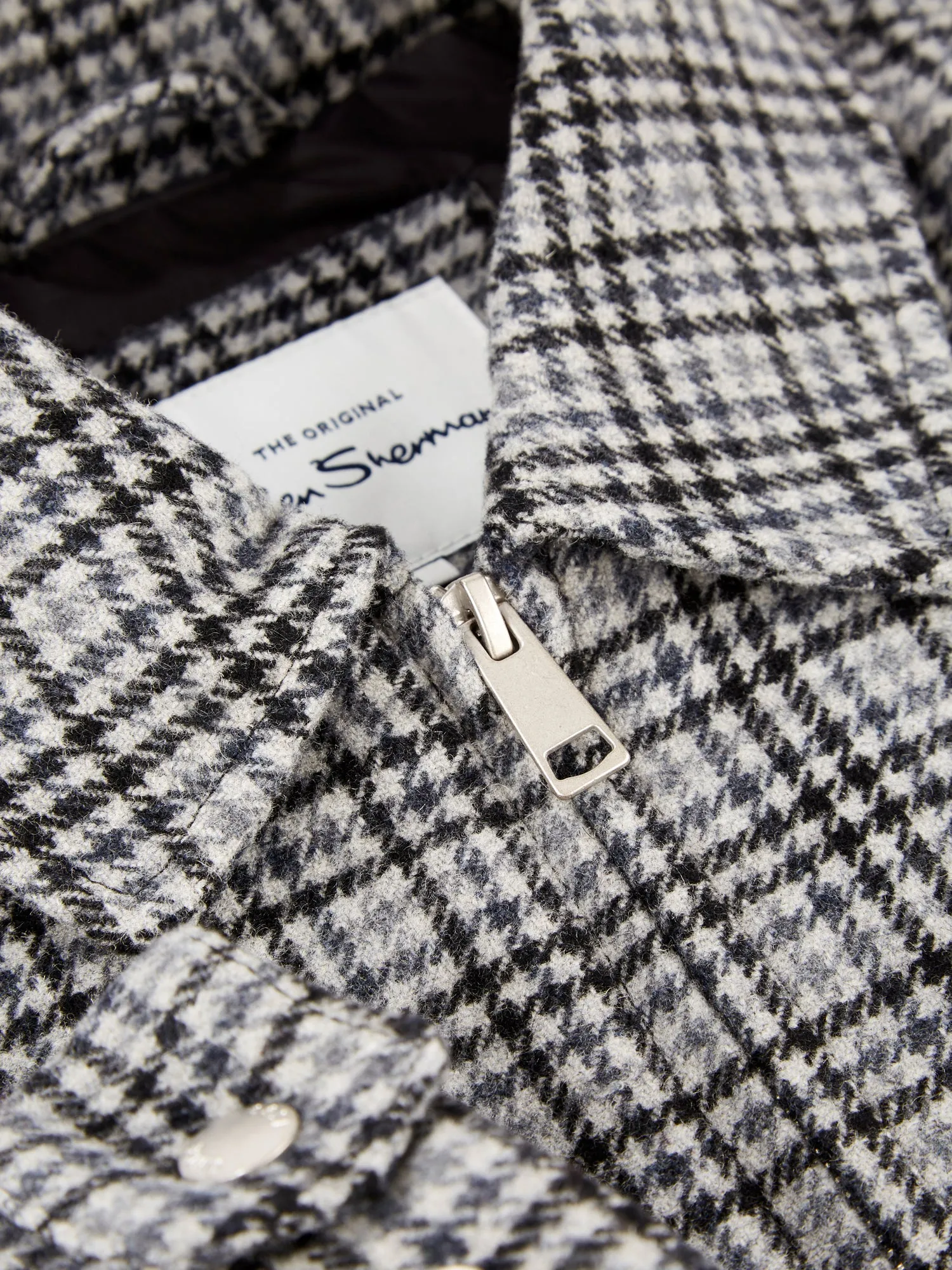 Monochromatic Check Print Jacket - Steel sold by Ben Sherman product image thumbnail 4