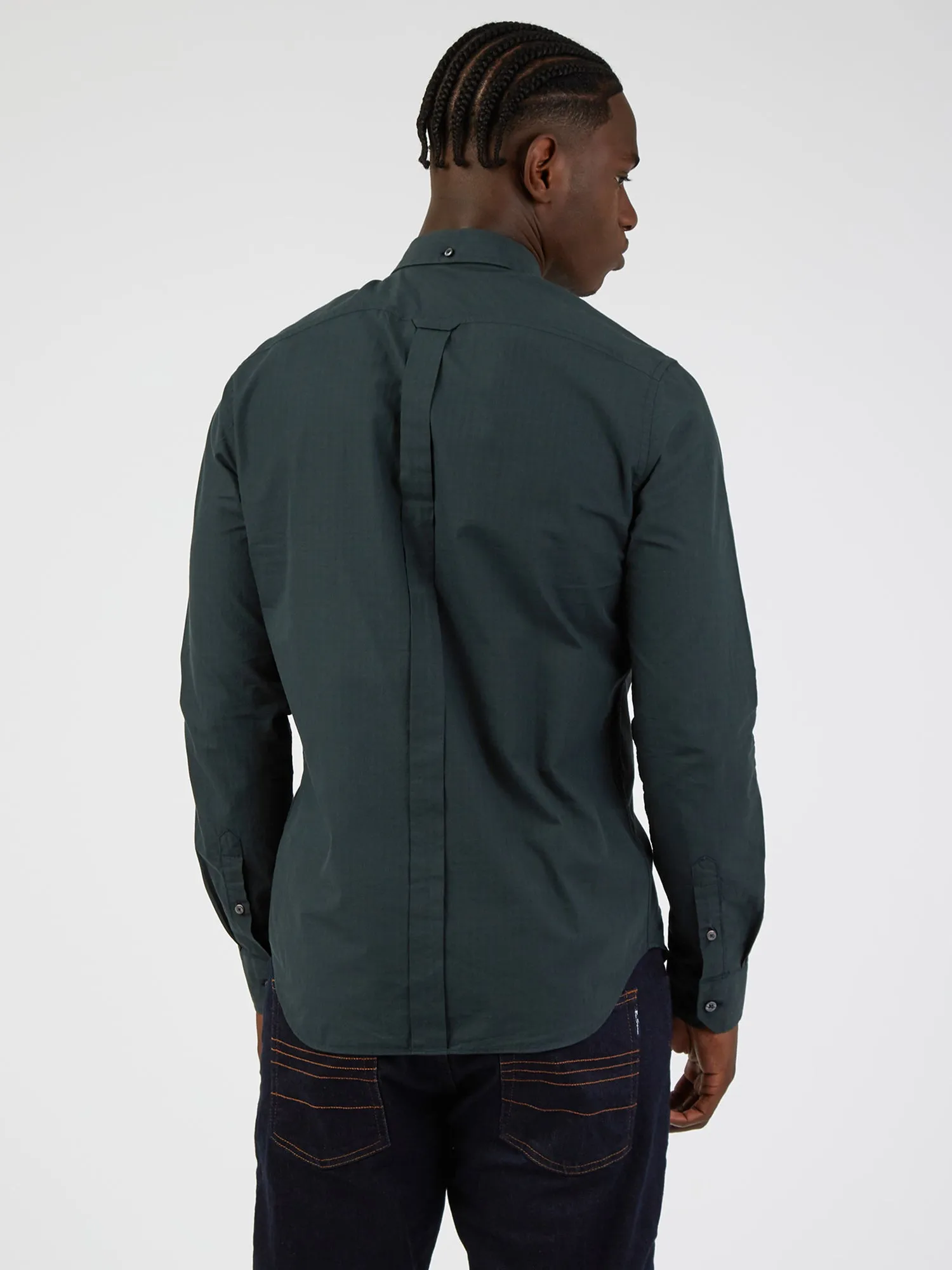 Signature Long-Sleeve Gingham Shirt - Dark Green sold by Ben Sherman product image thumbnail 2