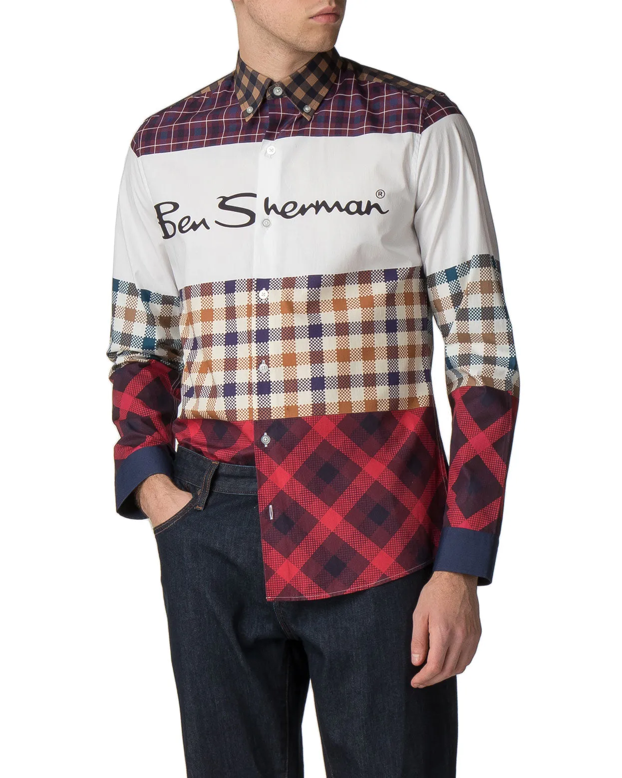 Ben Sherman x House of Holland Digitally Printed Check Shirt sold by Ben Sherman