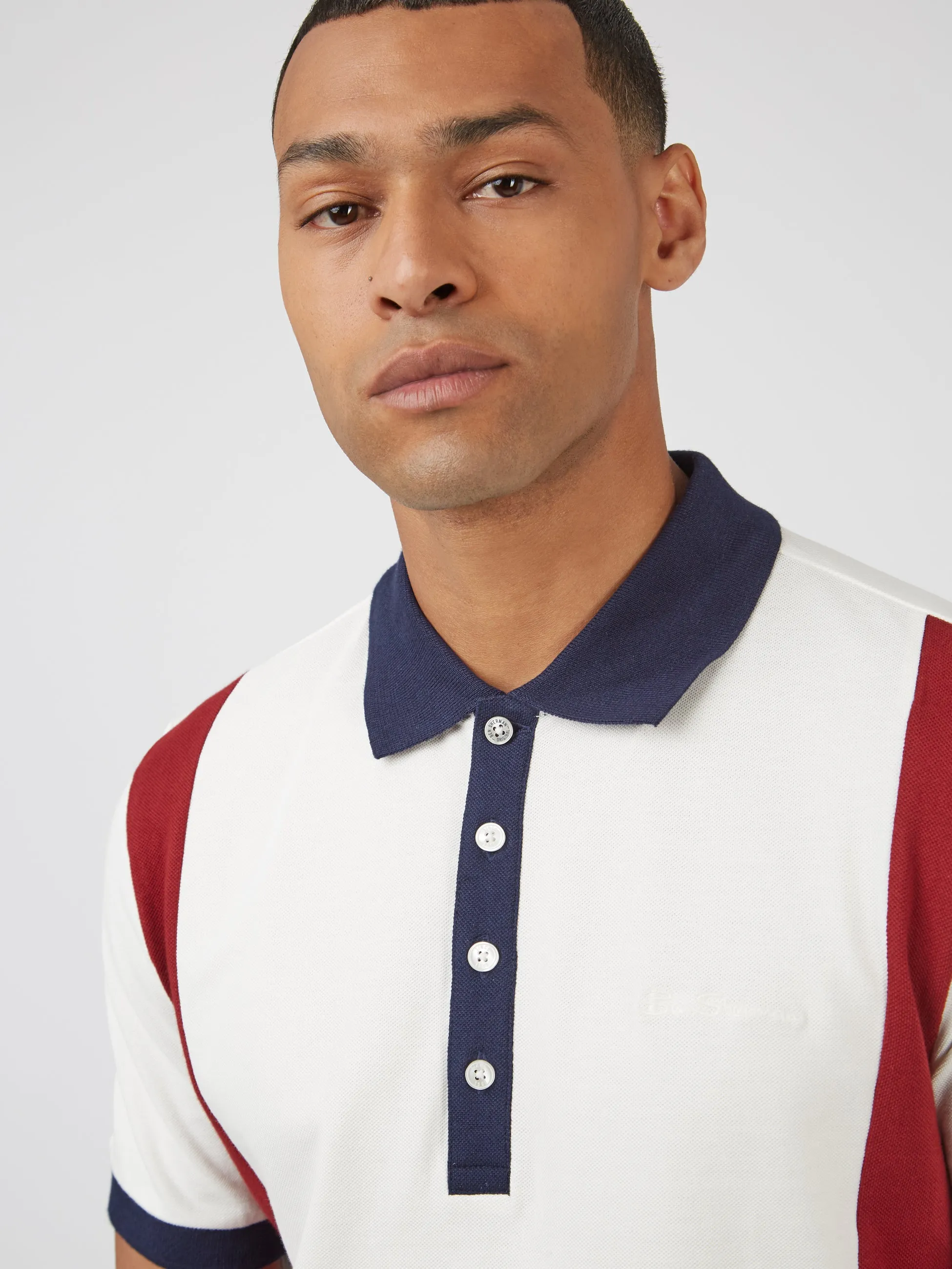 Vintage Colorblock Sport Polo - White sold by Ben Sherman product image thumbnail 4