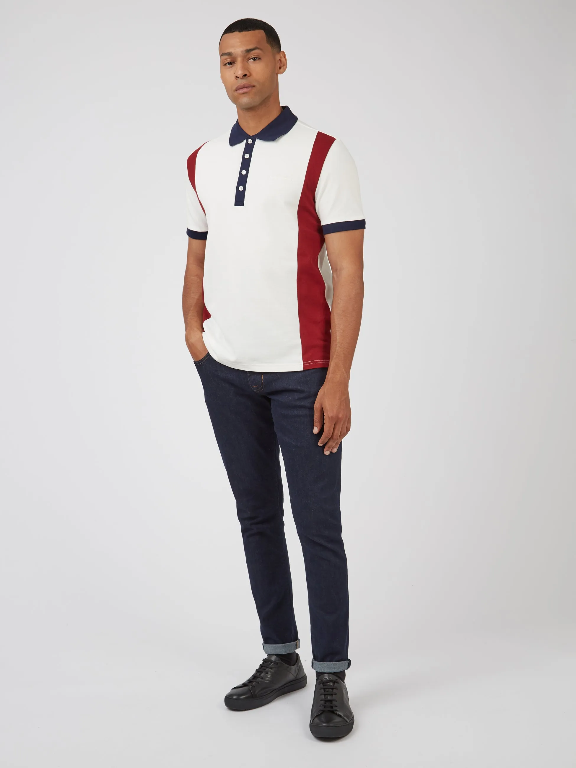 Vintage Colorblock Sport Polo - White sold by Ben Sherman product image thumbnail 5