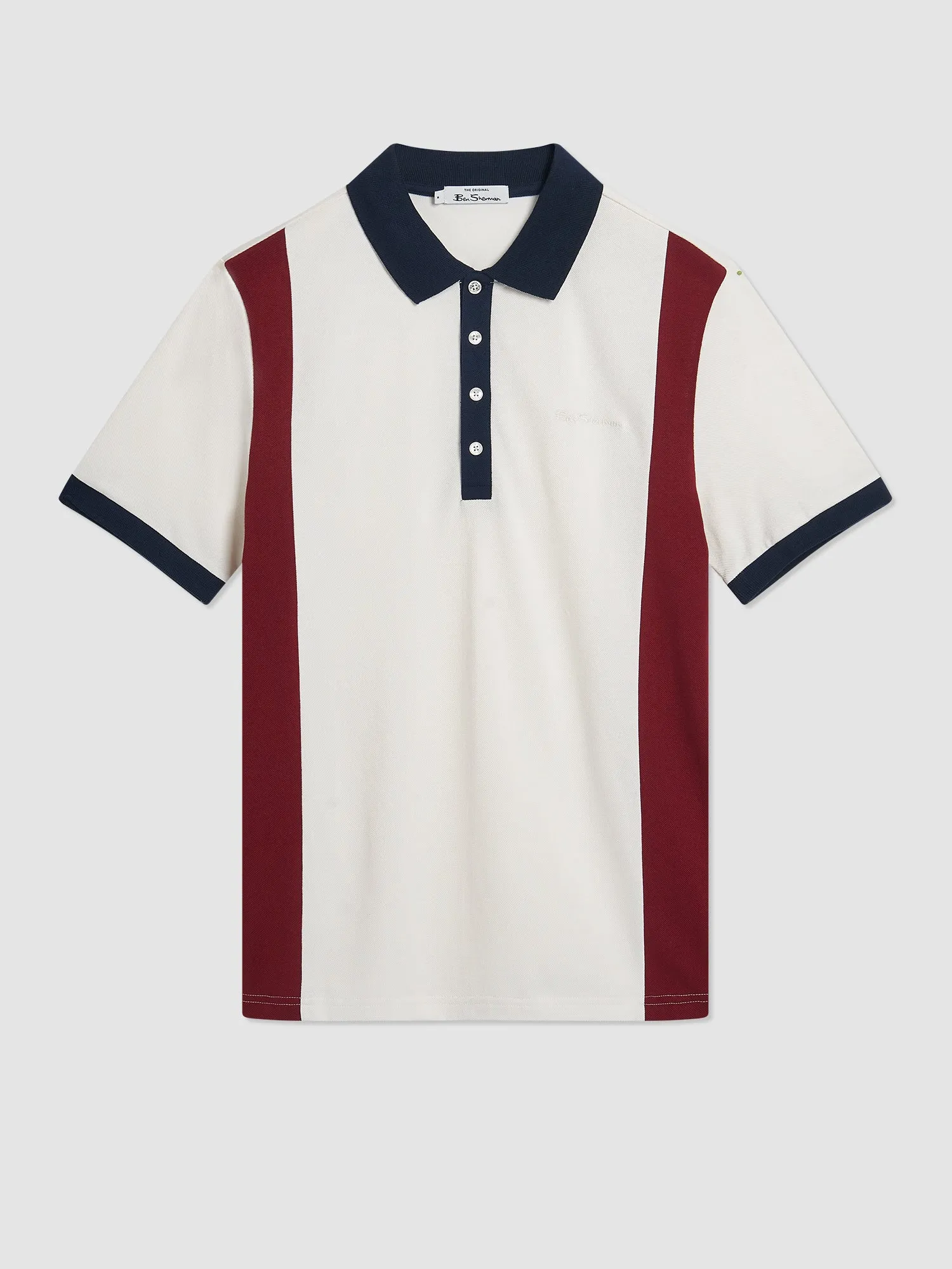 Vintage Colorblock Sport Polo - White sold by Ben Sherman