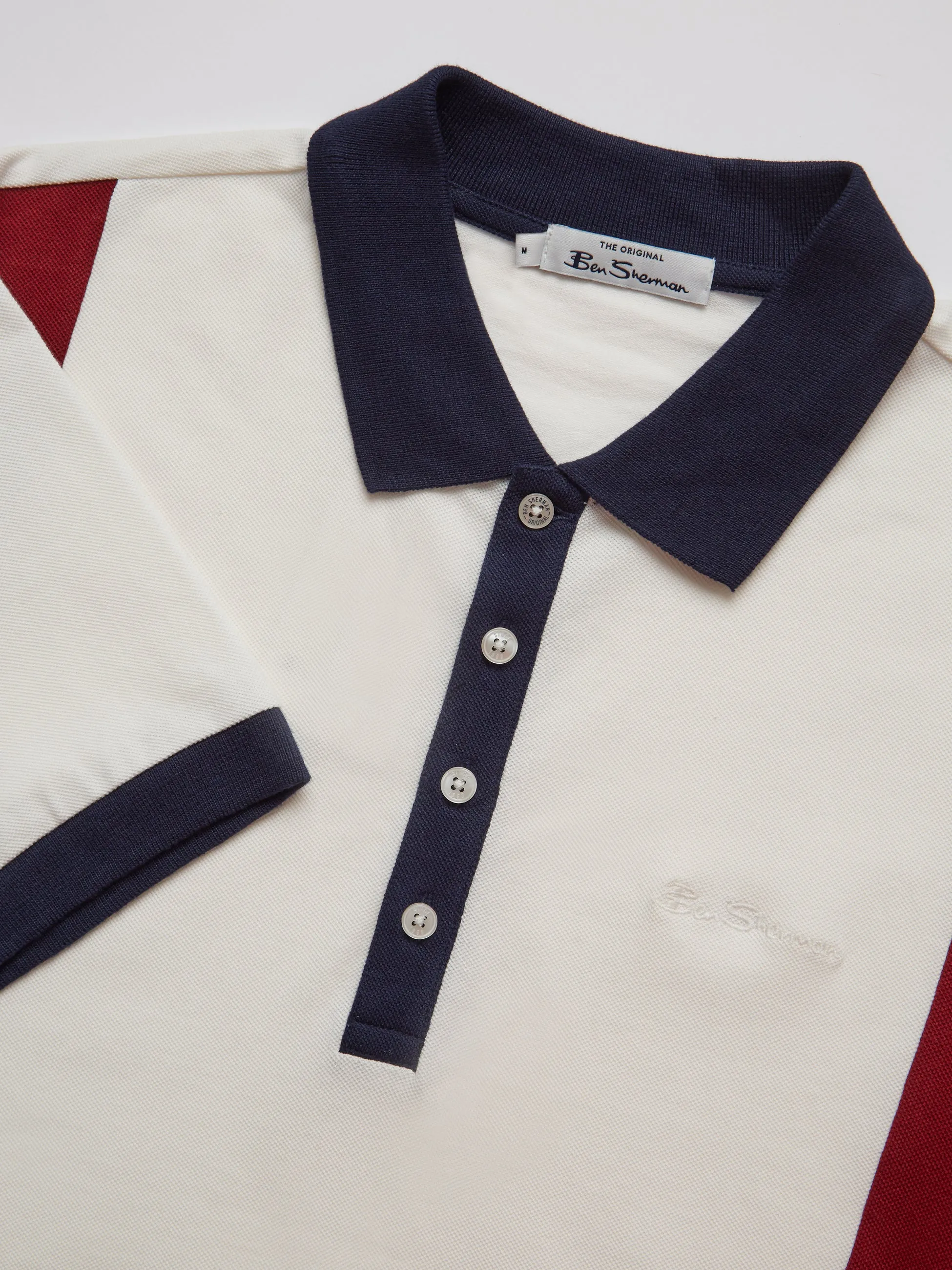 Vintage Colorblock Sport Polo - White sold by Ben Sherman product image thumbnail 2