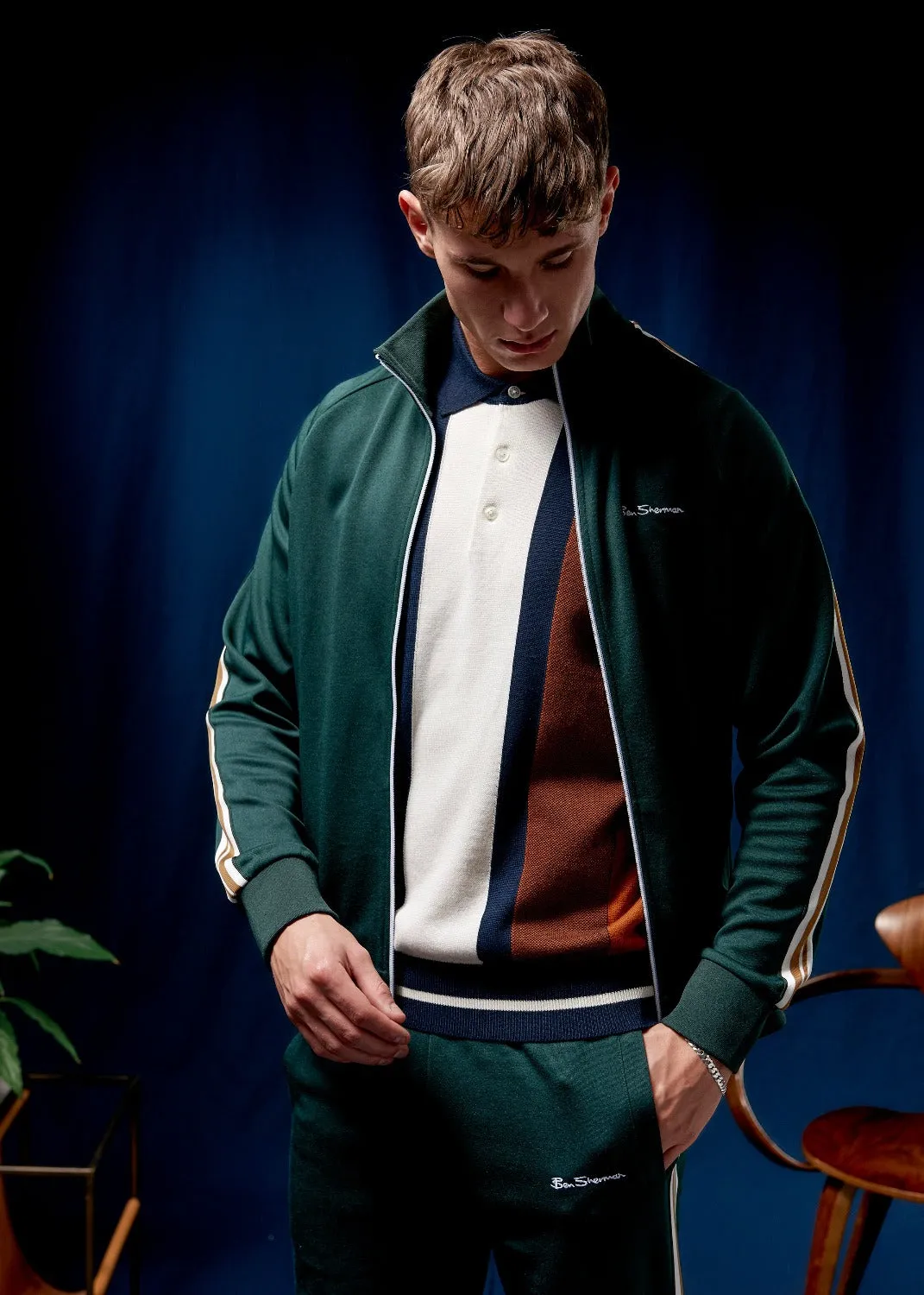Signature House Taped Track Jacket - Dark Green sold by Ben Sherman product image thumbnail 4