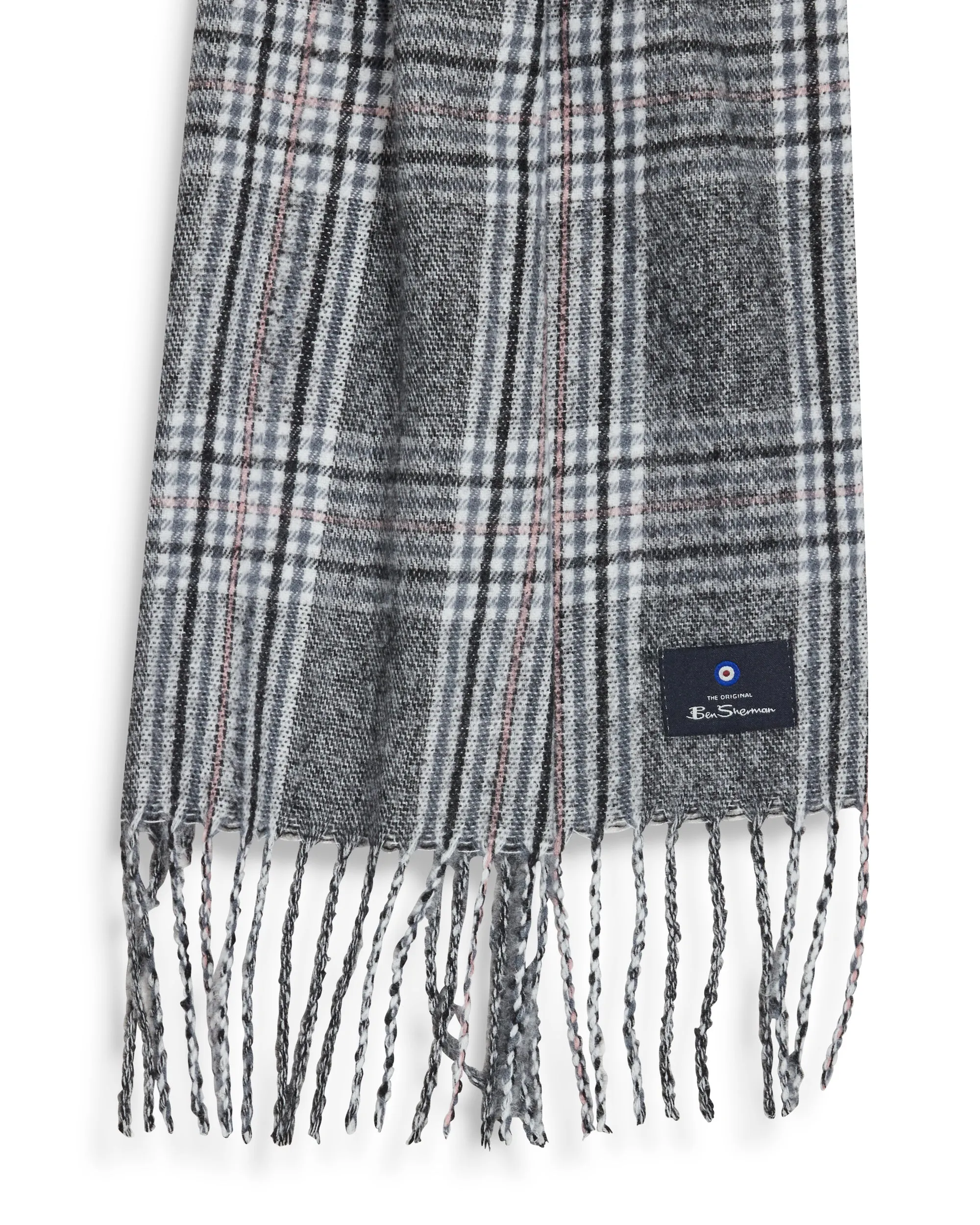 Plaid Brushed Scarf - Charcoal sold by Ben Sherman product image thumbnail 2
