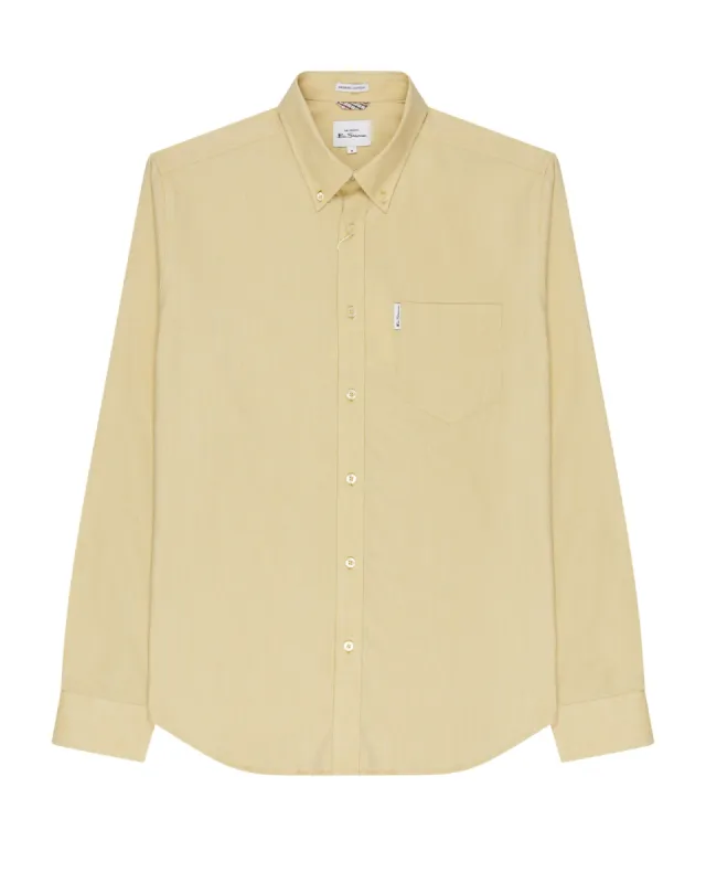 Long-Sleeve Signature Oxford Shirt - Pale Yellow sold by Ben Sherman