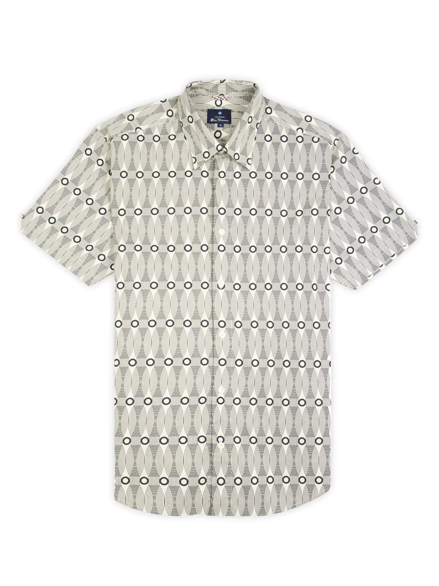 Short-Sleeve Retro Print Shirt - Ecru sold by Ben Sherman product image thumbnail 5