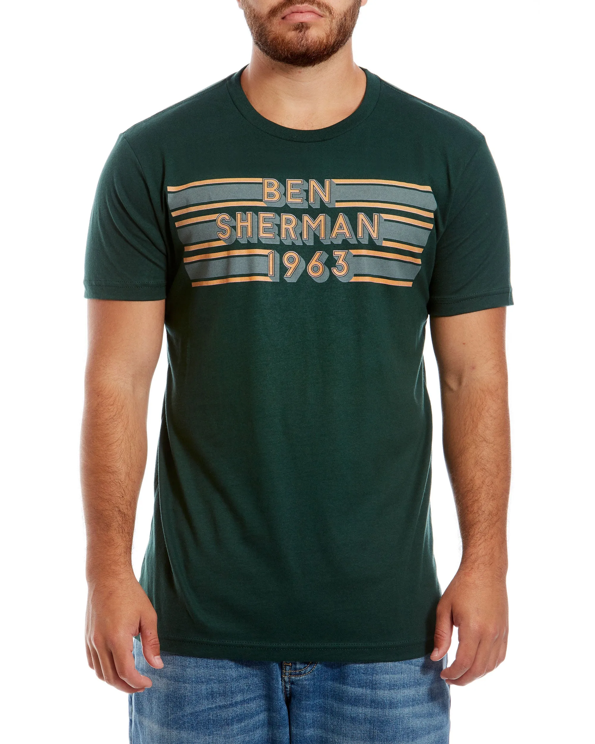 Retro Chest Graphic Tee - Dark Green sold by Ben Sherman