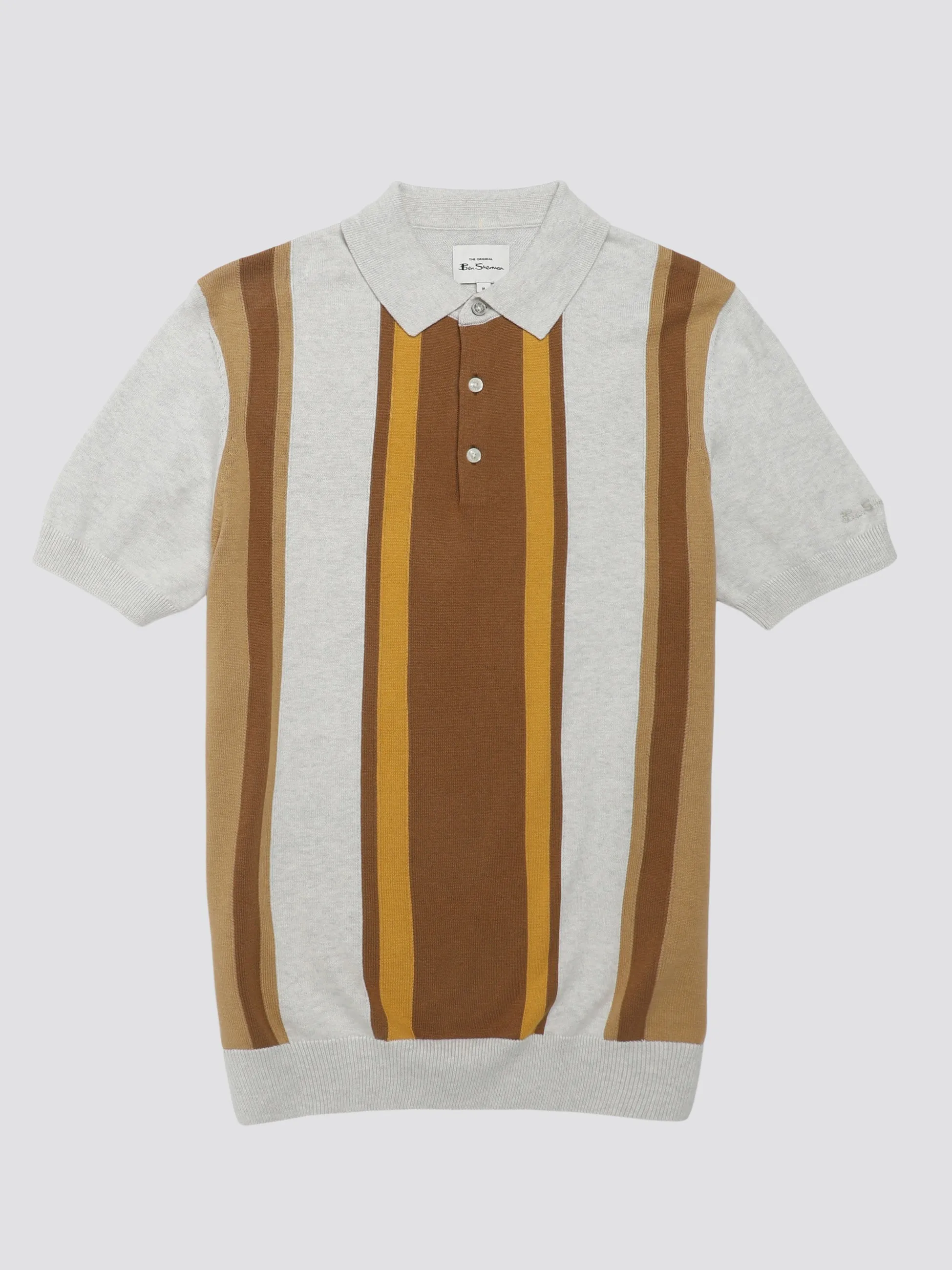 Signature Vertical Stripe Polo - Ivory sold by Ben Sherman product image thumbnail 4