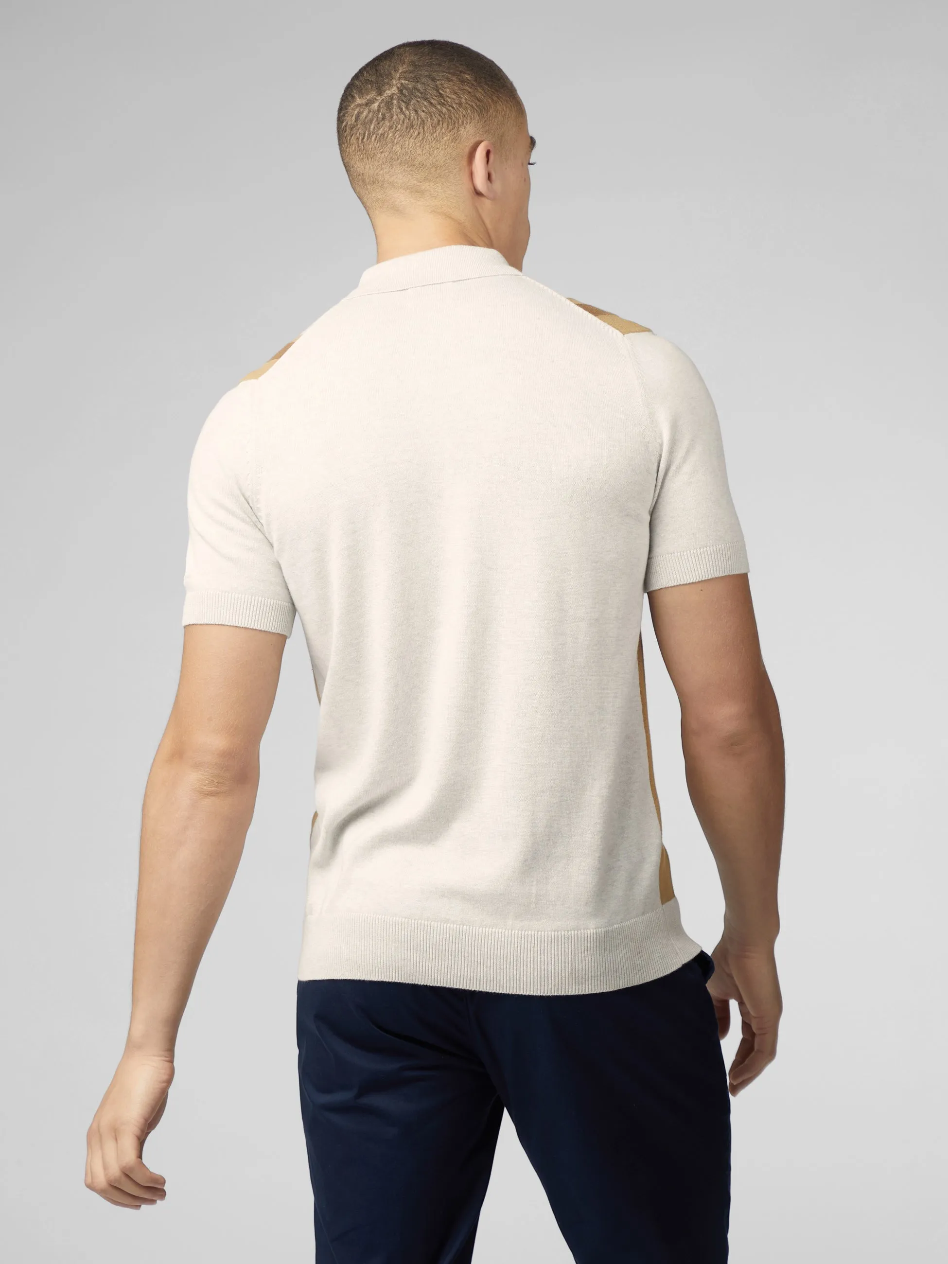 Signature Vertical Stripe Polo - Ivory sold by Ben Sherman product image thumbnail 3