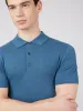 Short-Sleeve Signature Knit Polo - Wedgewood Blue sold by Ben Sherman