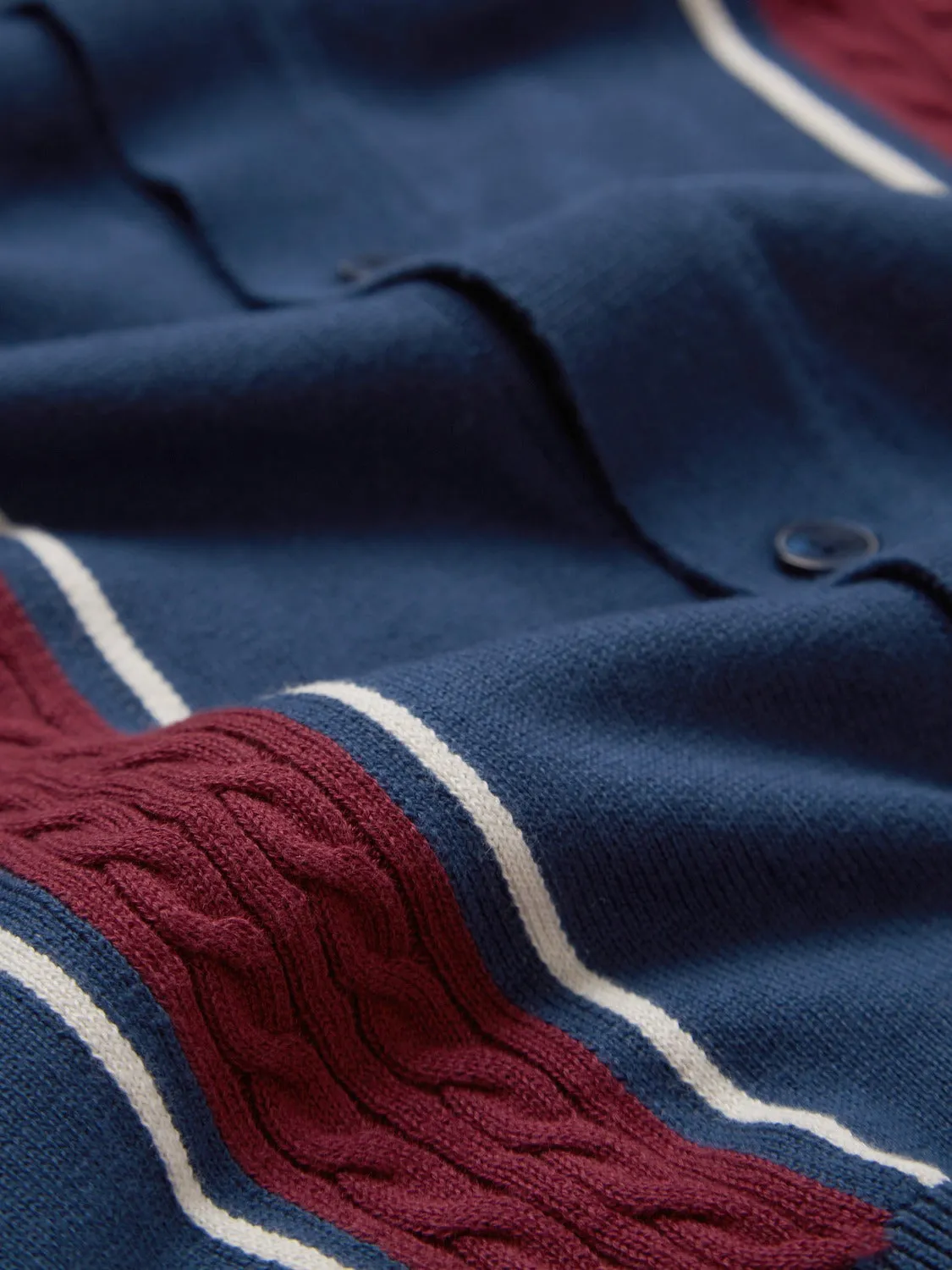 Retro Contrast Stripe Knit Polo - Blue sold by Ben Sherman product image thumbnail 4
