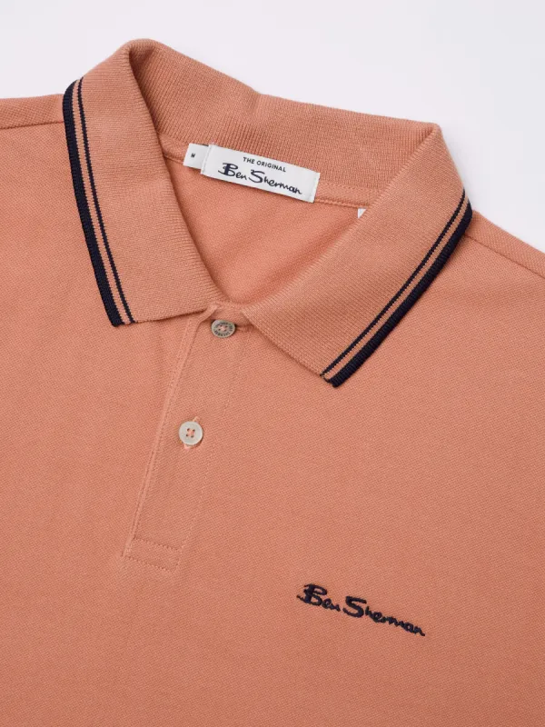 Signature Organic Cotton Polo - Dark Pink sold by Ben Sherman