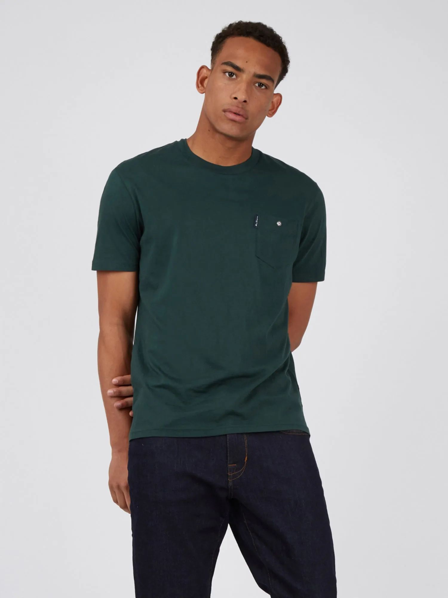 Organic Cotton Signature Pocket Tee - Dark Green sold by Ben Sherman