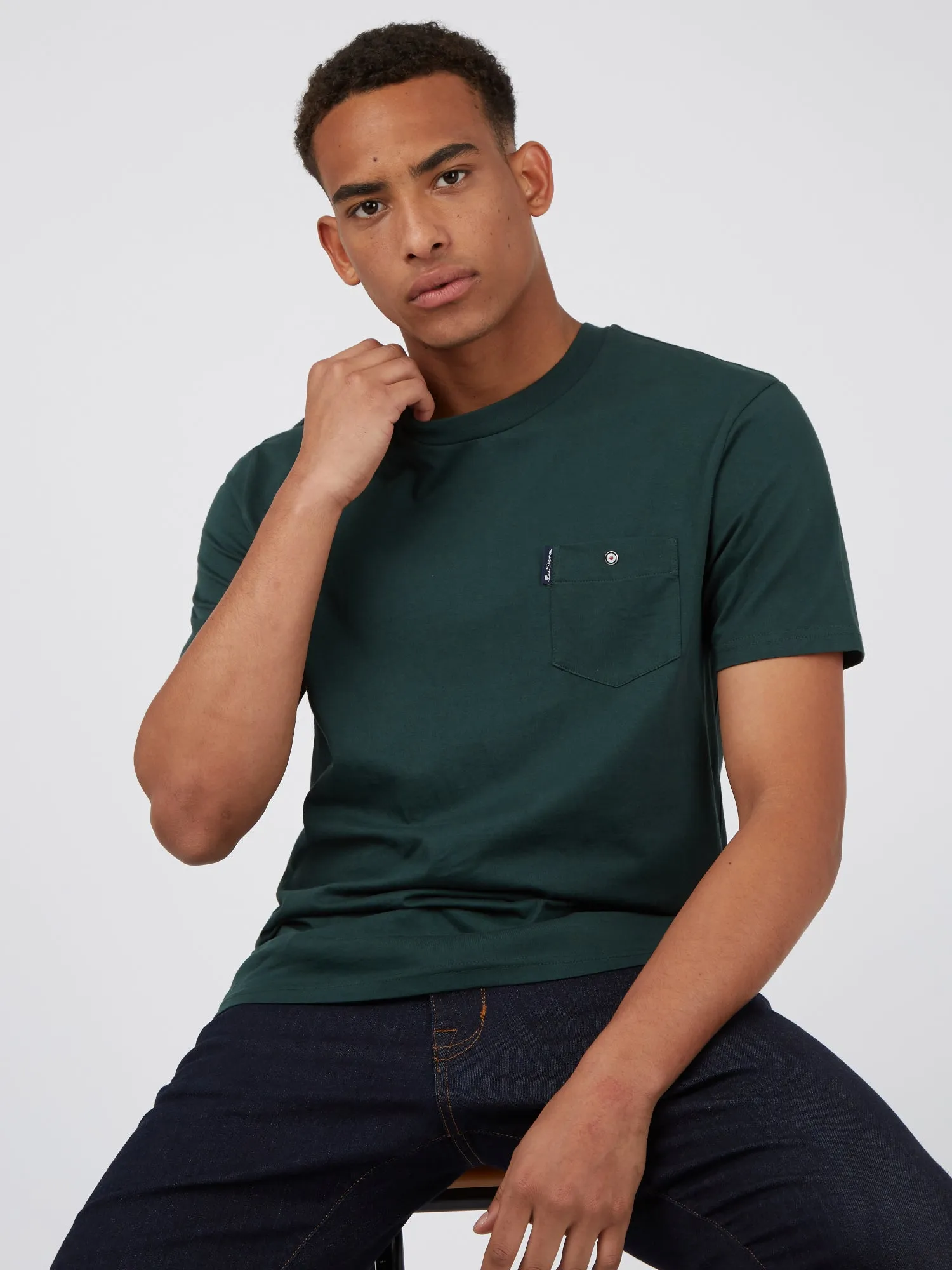 Organic Cotton Signature Pocket Tee - Dark Green sold by Ben Sherman product image thumbnail 4