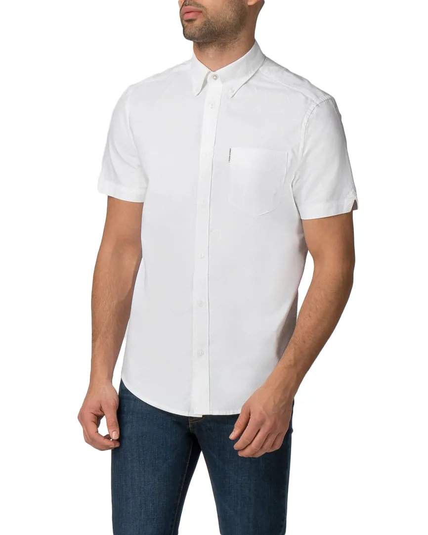 Short-Sleeve Oxford Shirt - Bright White sold by Ben Sherman