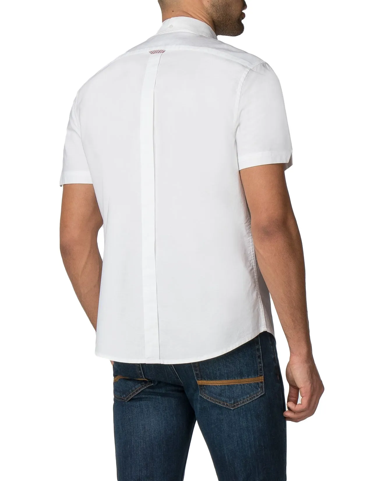 Short-Sleeve Oxford Shirt - Bright White sold by Ben Sherman product image thumbnail 2