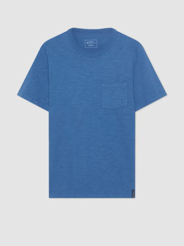 Garment Dye Beatnik T-Shirt - Mid Blue sold by Ben Sherman