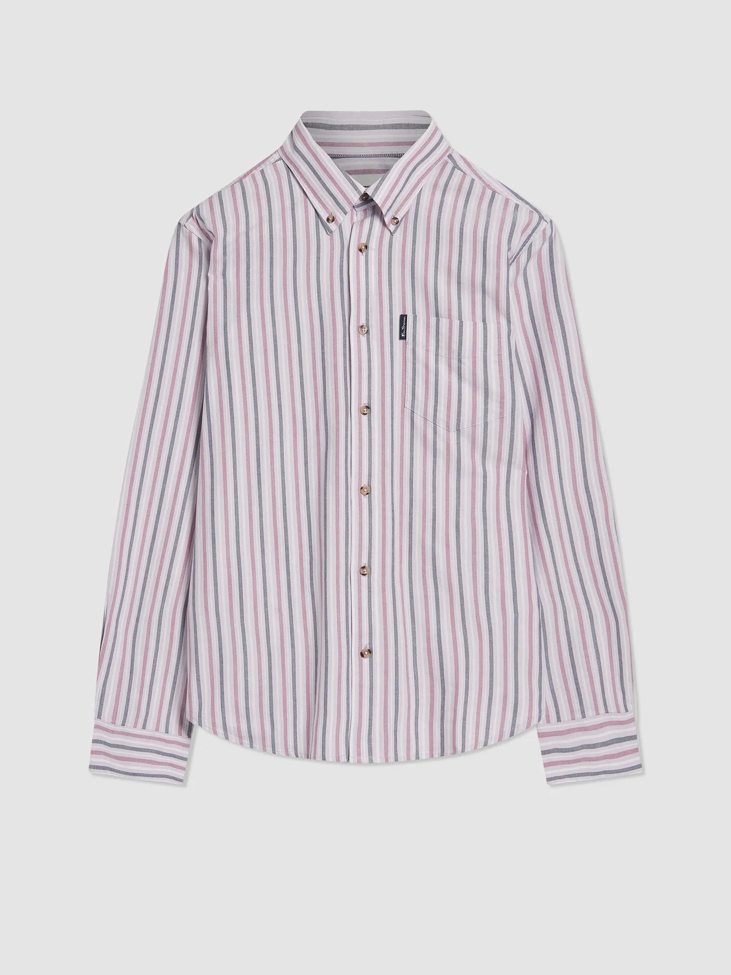 Oxford Stripe Long-Sleeve Shirt - Grape sold by Ben Sherman product image thumbnail 2