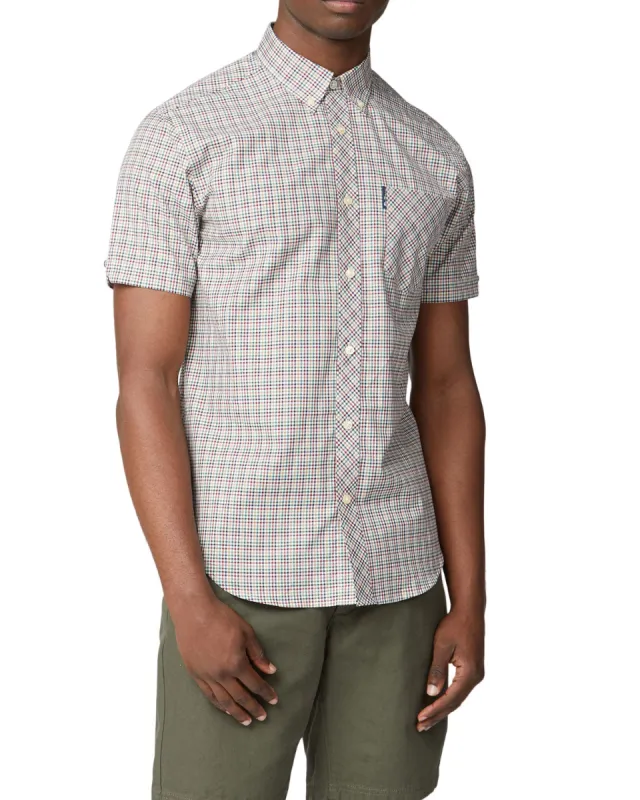 Short-Sleeve Mini Gingham Shirt - Dijon sold by Ben Sherman