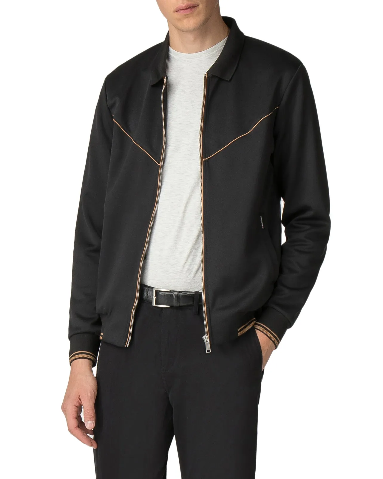 Tricot Track Top Jacket - Black sold by Ben Sherman