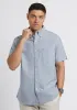 Short Sleeve Brighton Oxford Organic Shirt - Navy sold by Ben Sherman