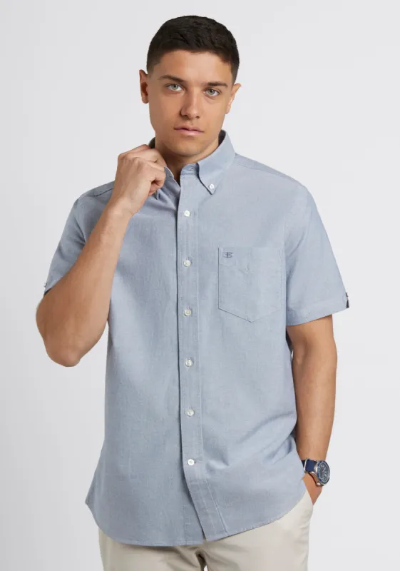 Short Sleeve Brighton Oxford Organic Shirt - Navy sold by Ben Sherman