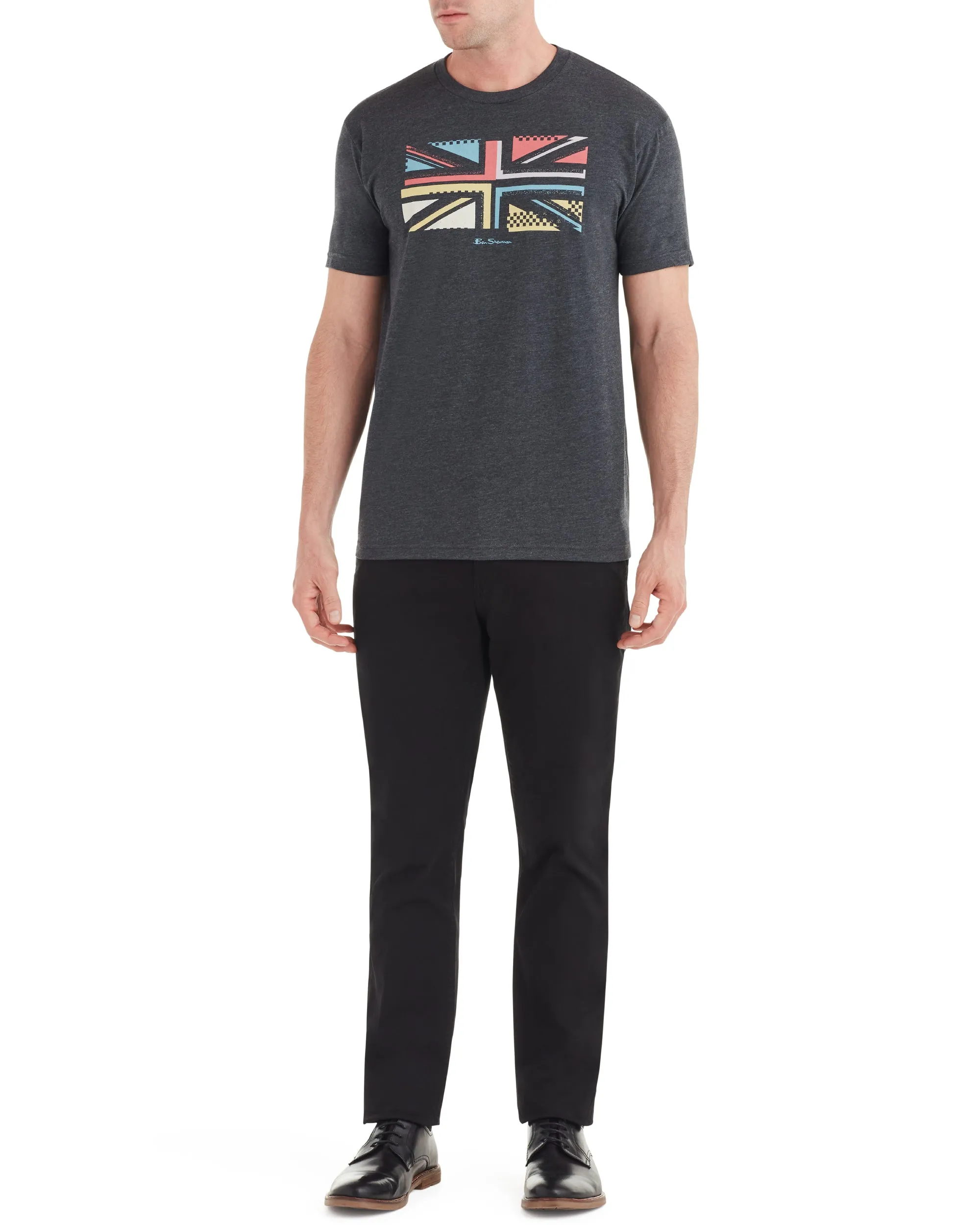 Union Jack Slice Graphic Tee - Charcoal Heather sold by Ben Sherman product image thumbnail 3