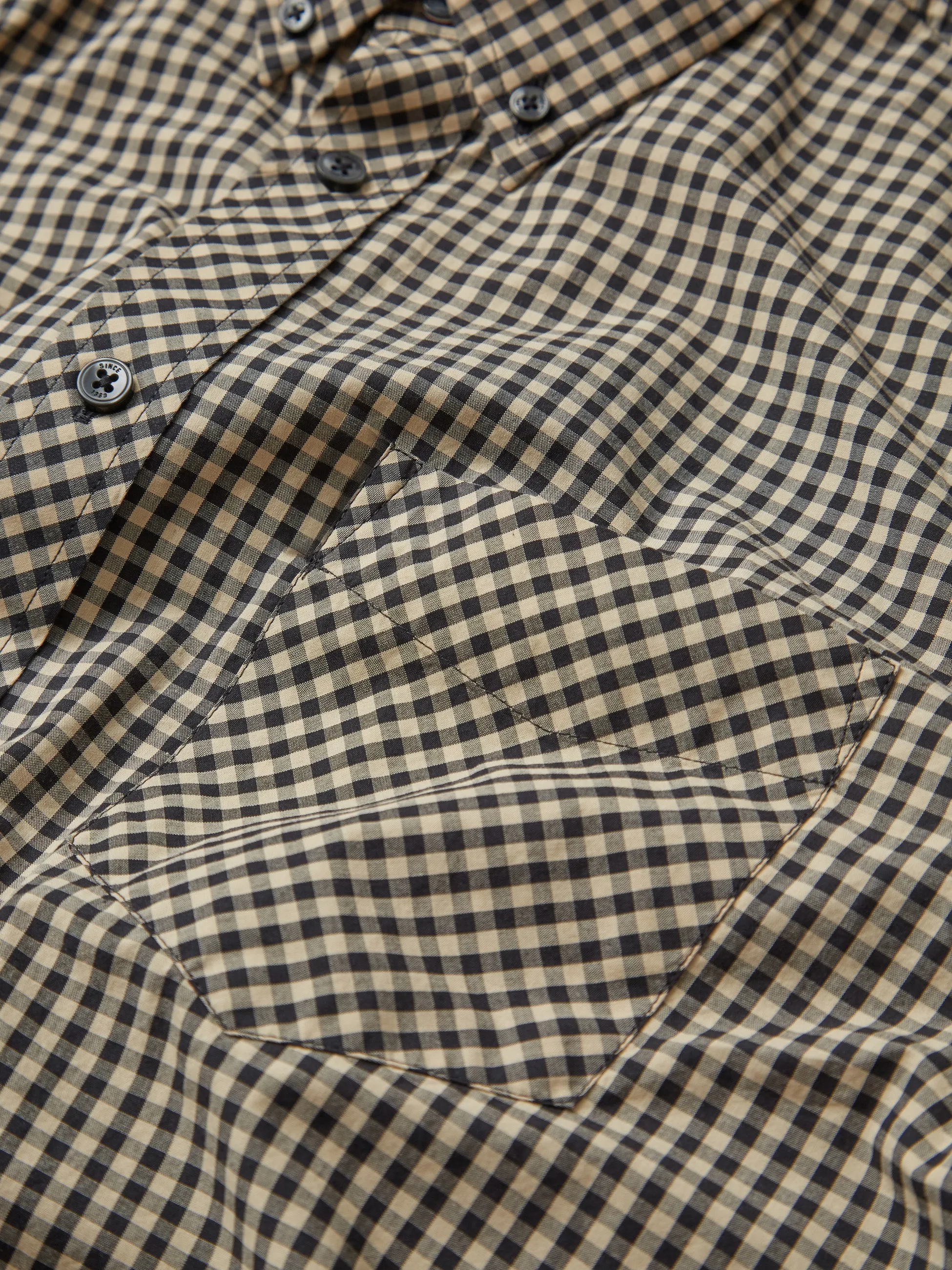 Signature Short-Sleeve Gingham Shirt - Black sold by Ben Sherman product image thumbnail 3