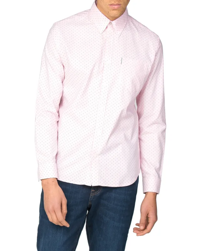 Long-Sleeve Polka Dot Oxford Shirt - Pink sold by Ben Sherman