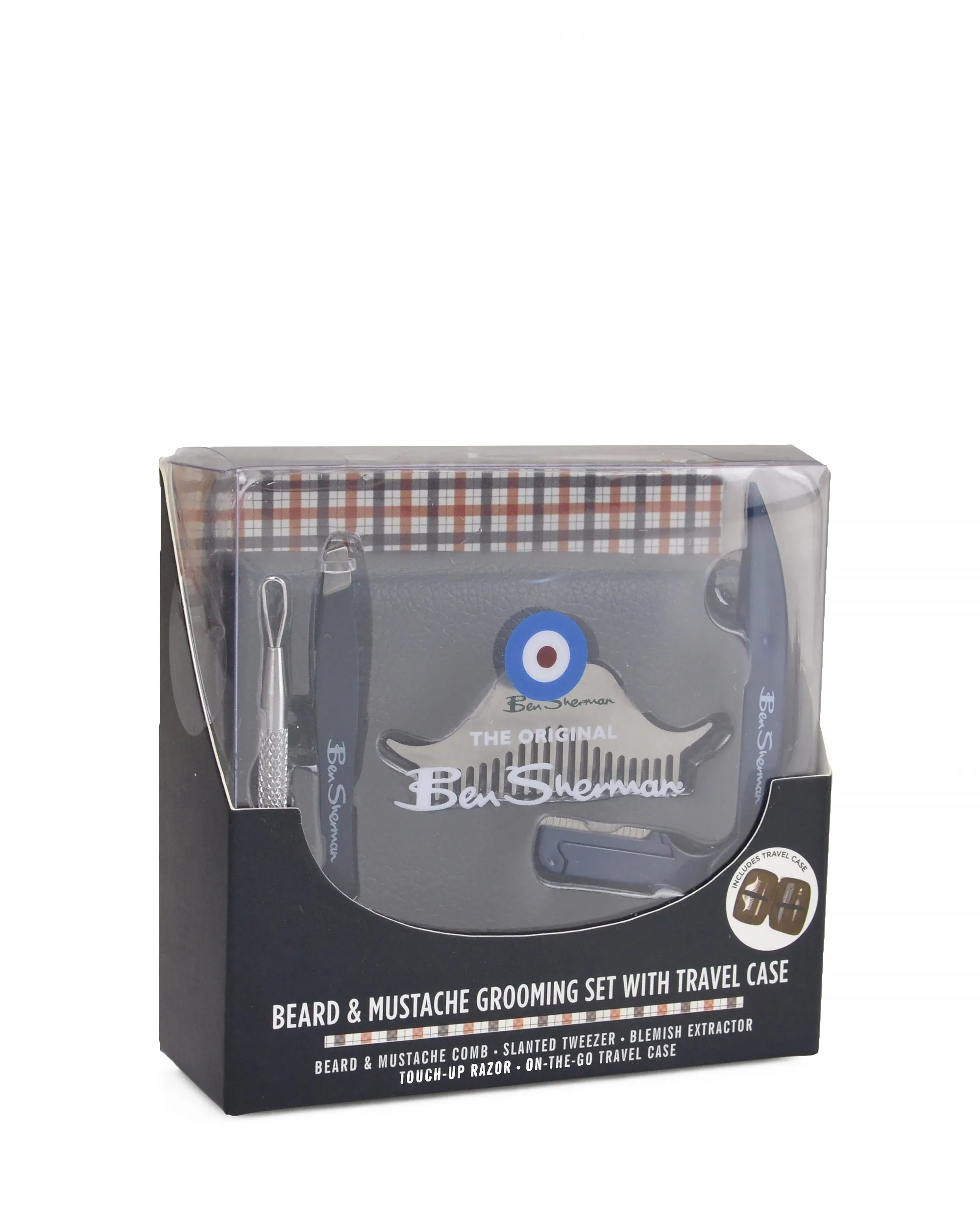 Beard and Mustache Grooming Set with Travel Case sold by Ben Sherman product image thumbnail 3