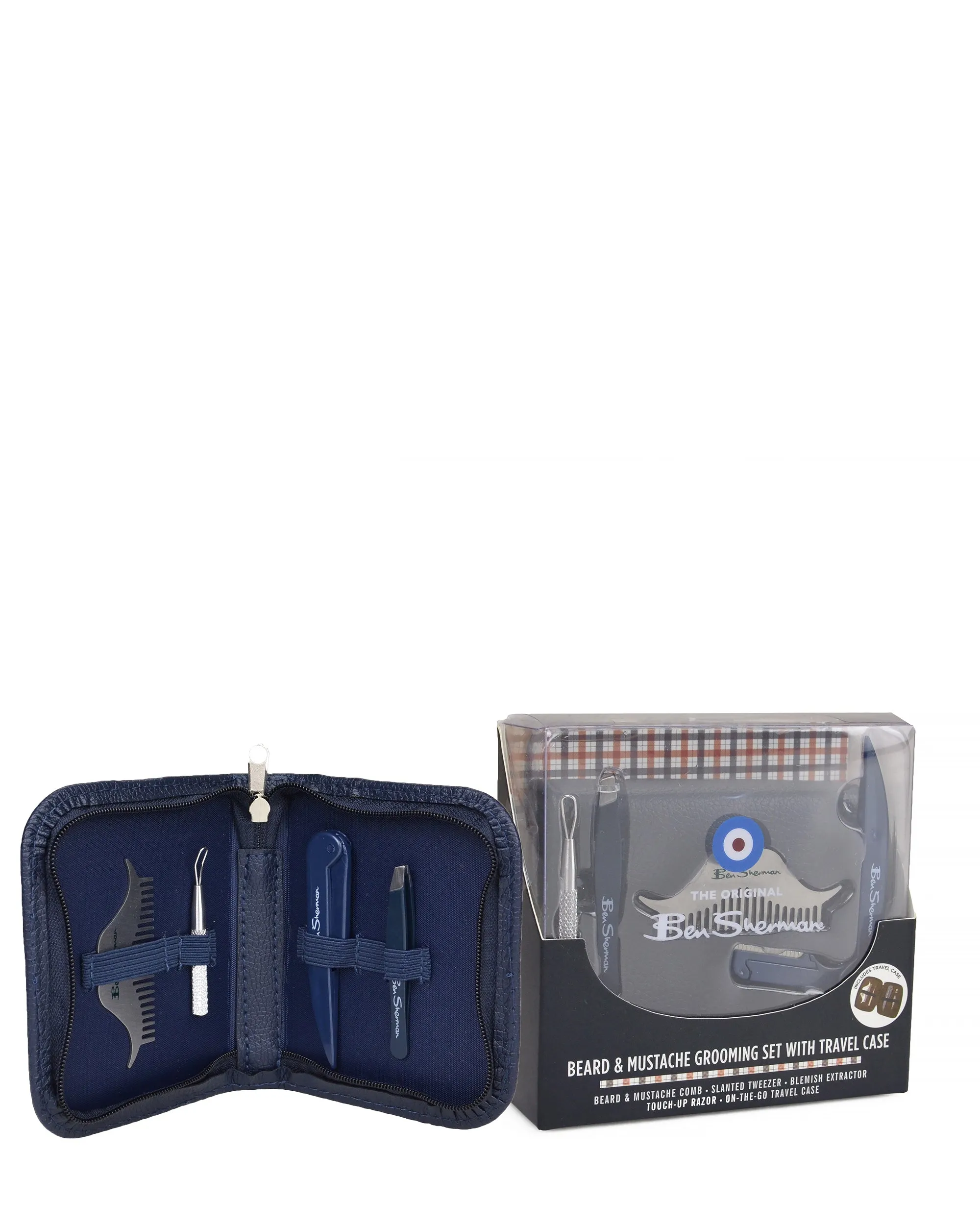 Beard and Mustache Grooming Set with Travel Case sold by Ben Sherman product image thumbnail 2