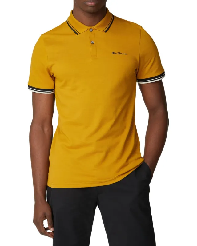 Organic Cotton Signature Polo - Dijon sold by Ben Sherman