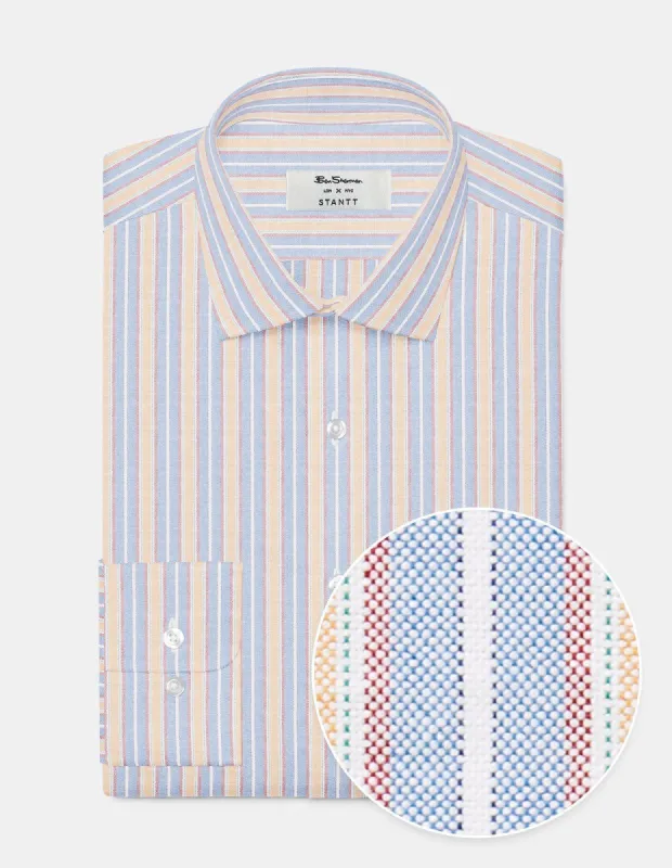 Custom Brighton Oxford Organic Shirt - Collegiate Blue Stripe made by Ben Sherman