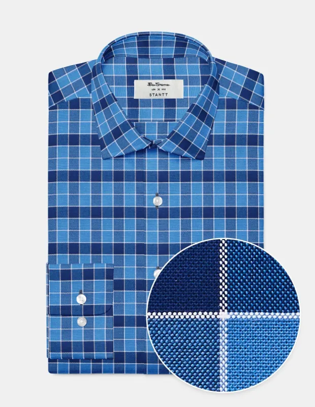 Custom Brighton Oxford Organic Shirt - Navy Gingham made by Ben Sherman