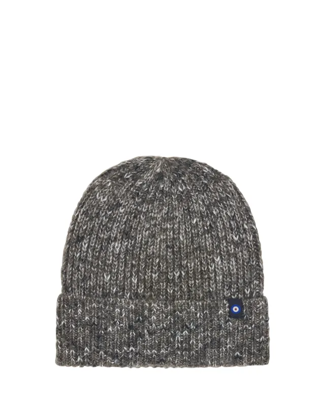 Speckle 1x1 Rib Cuff Toque Beanie Hat - Charcoal made by Ben Sherman