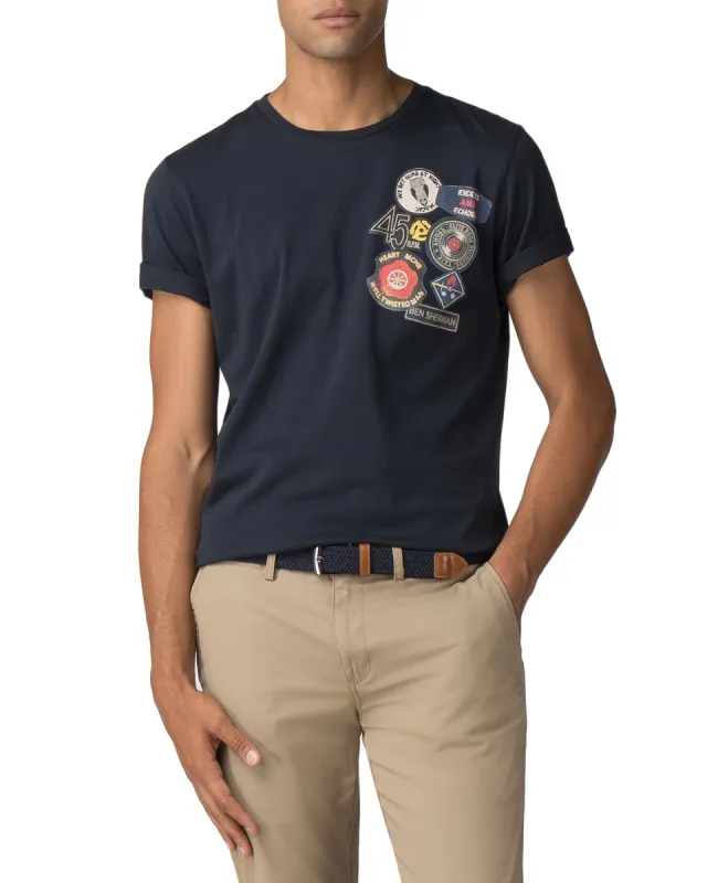 Soul Badges Graphic Tee - Midnight Navy made by Ben Sherman
