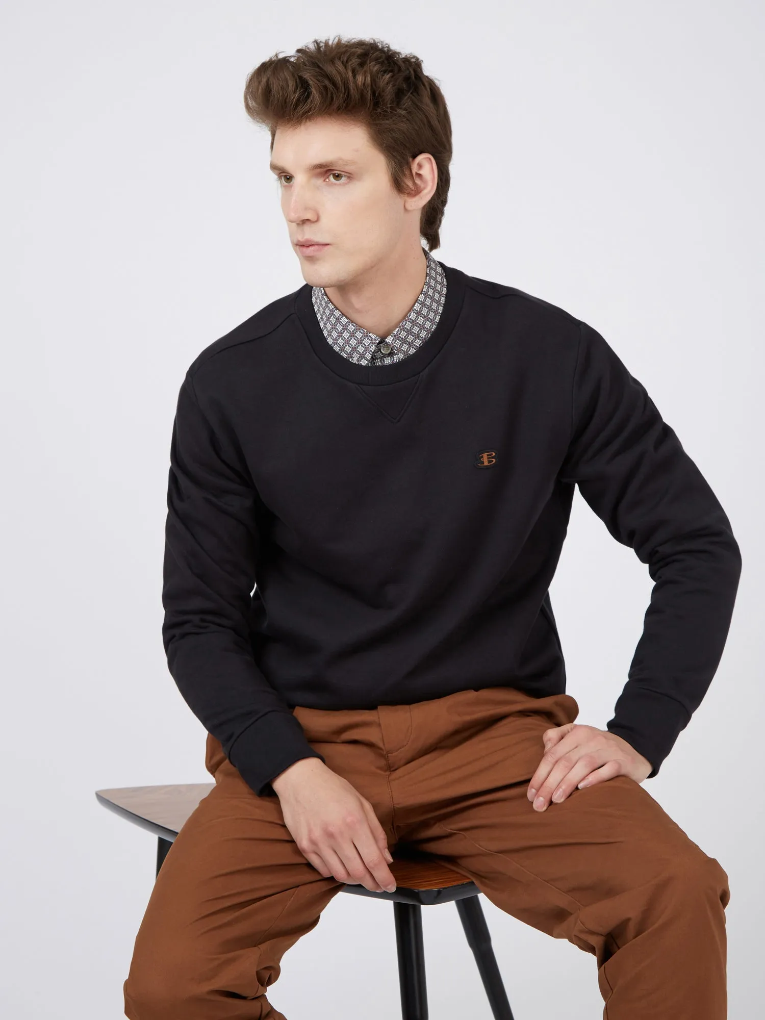 B By Ben Sherman Tricot/Loopback Sweatshirt - Black sold by Ben Sherman product image thumbnail 3