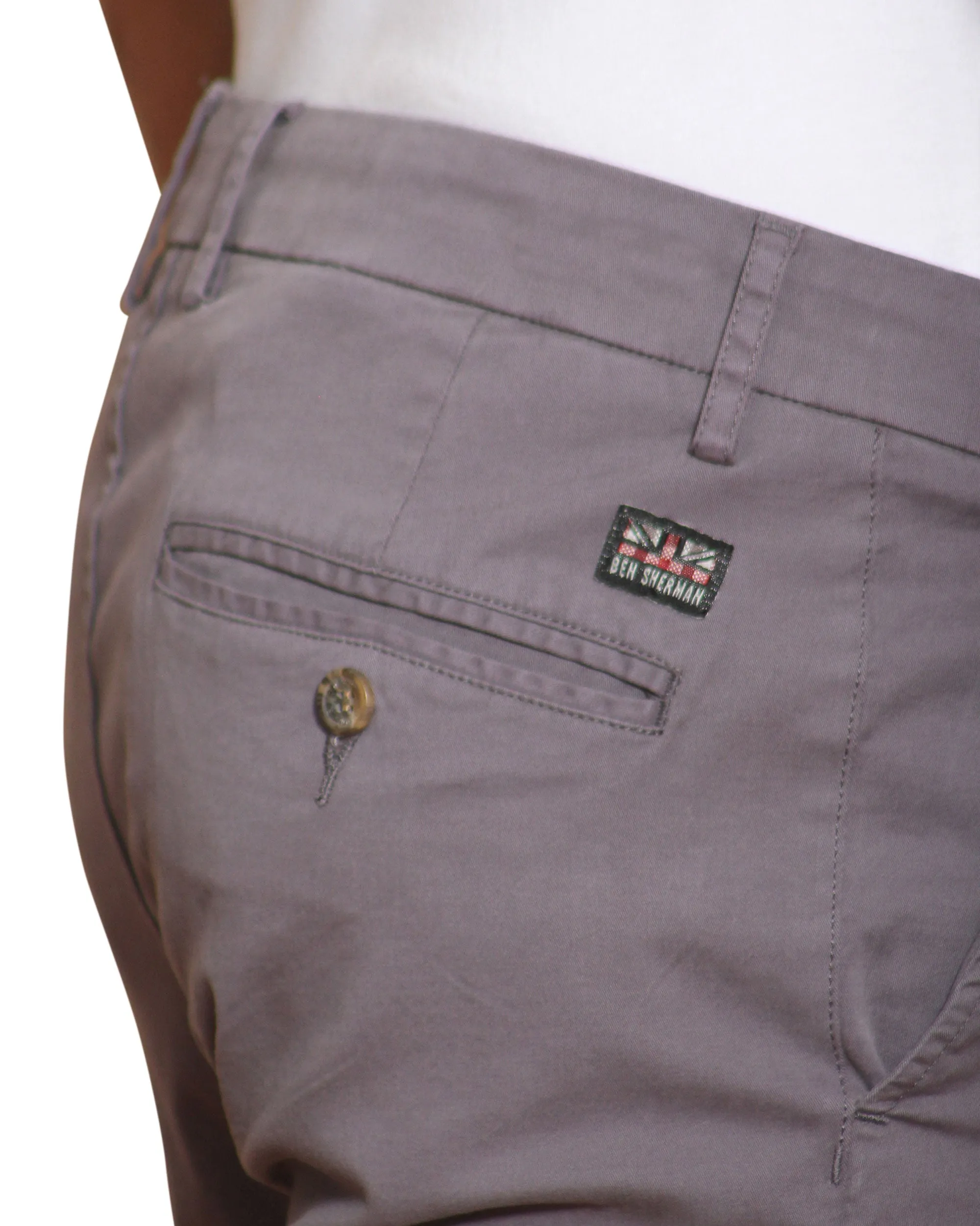 Slim Stretch Chino Pant - Steel Grey sold by Ben Sherman product image thumbnail 3