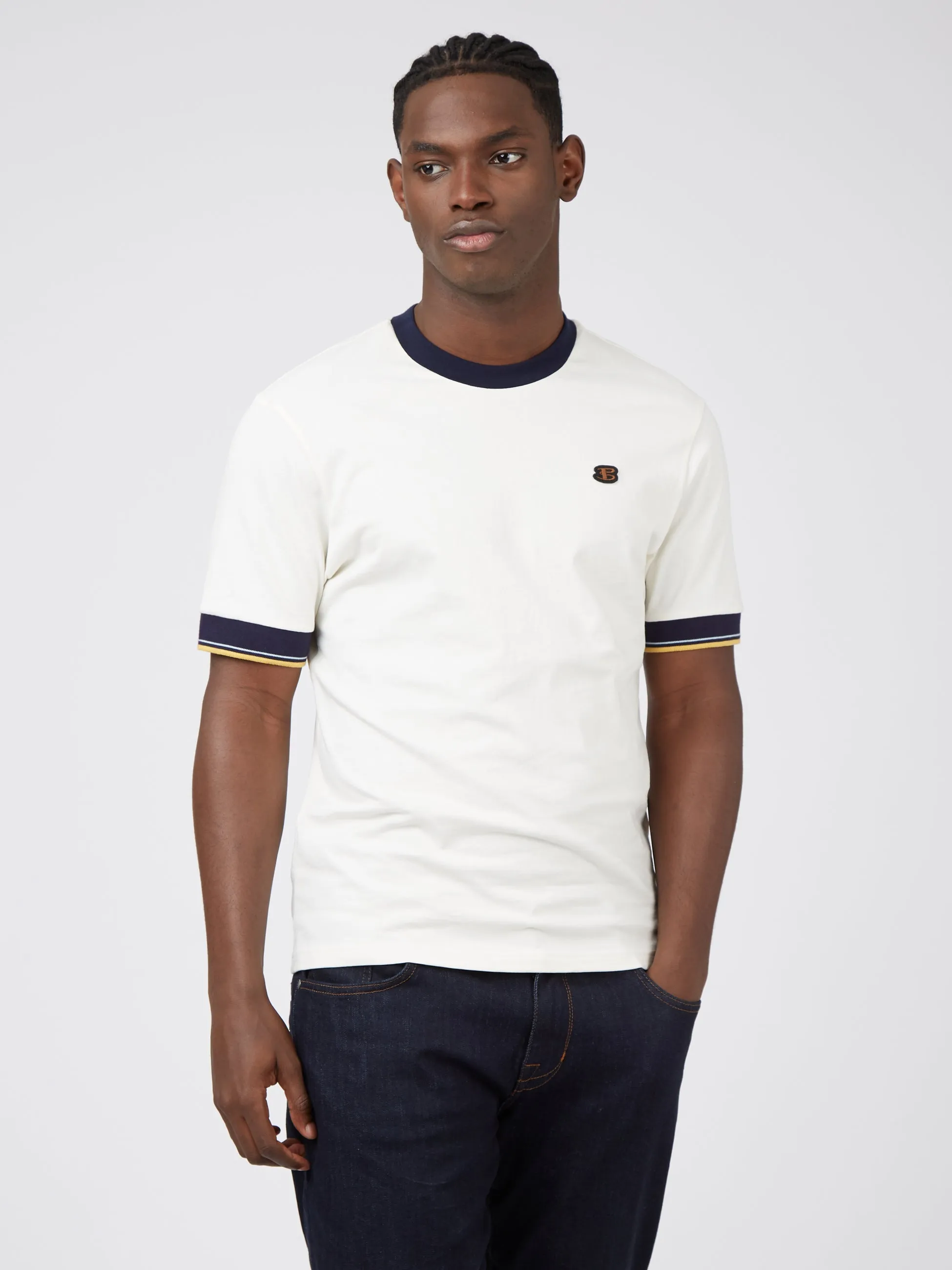 B by Ben Sherman Ringer Tee - Ivory sold by Ben Sherman product image thumbnail 2