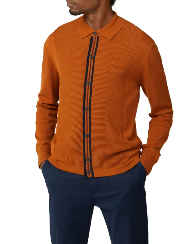 Button-Through Mod Cardigan - Gold Metal sold by Ben Sherman