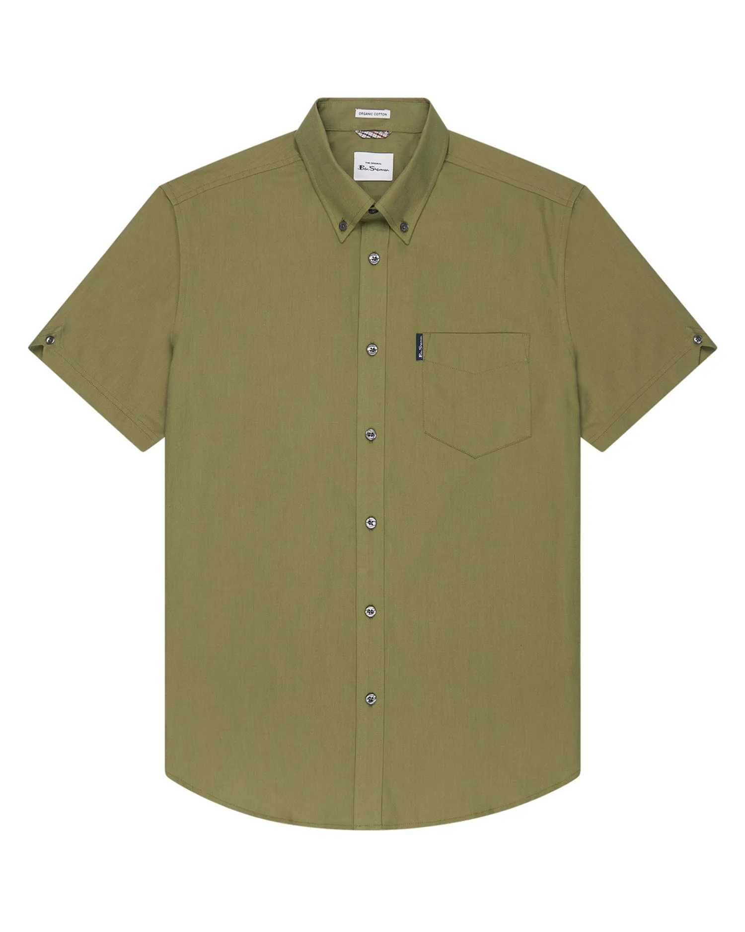 Short-Sleeve Signature Oxford Shirt - Olive sold by Ben Sherman